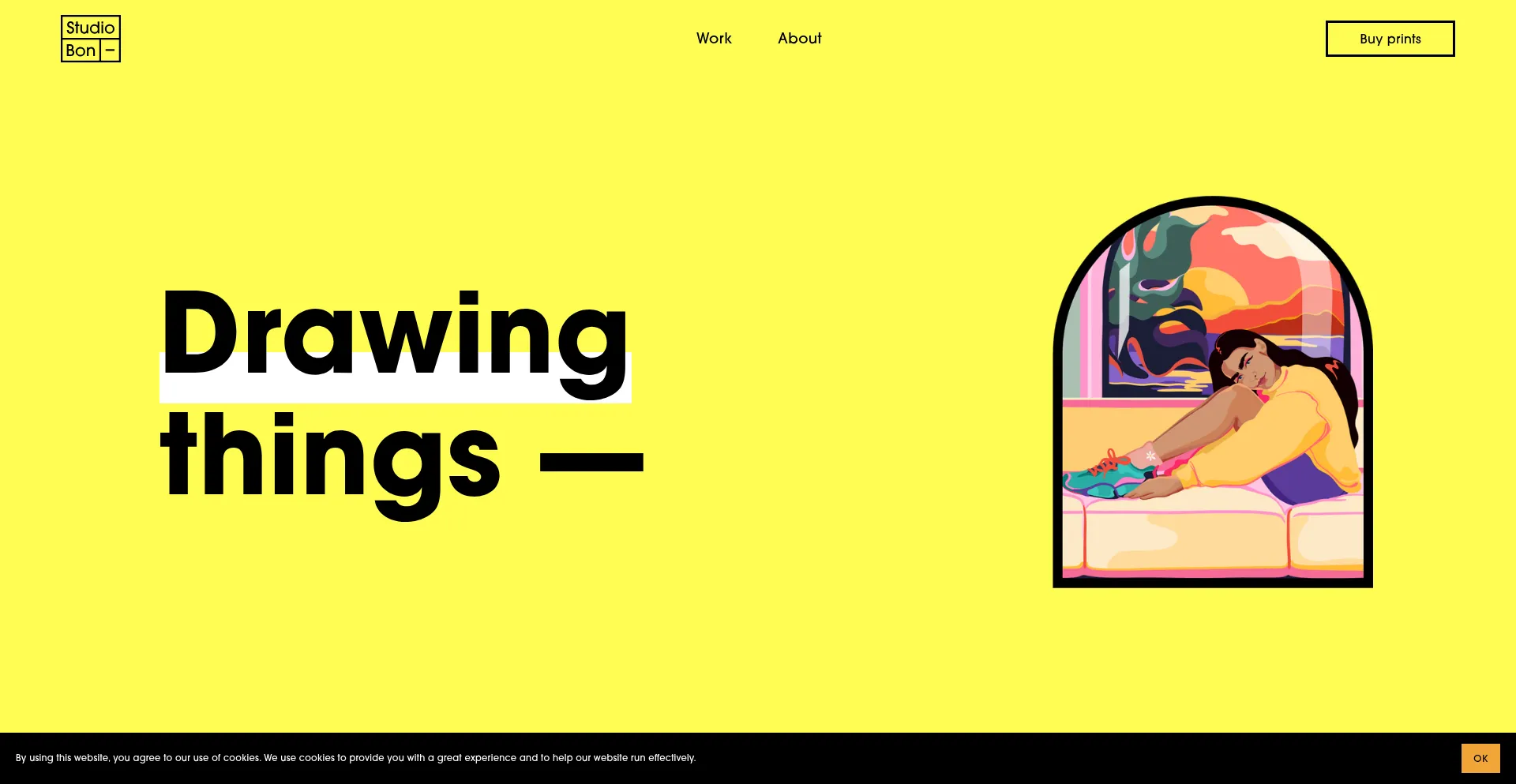 Website screenshot of Studiobon.co.nz