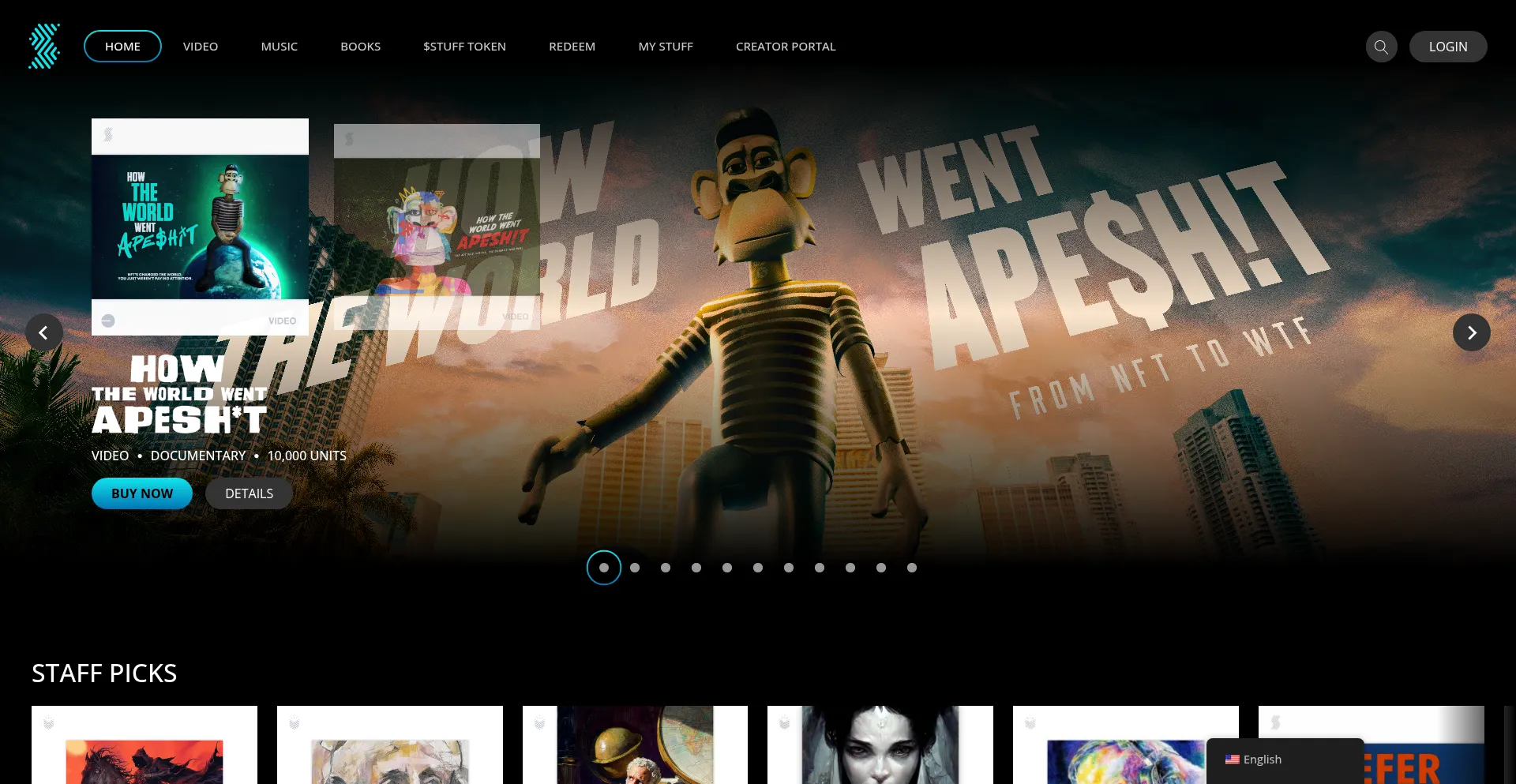 Website screenshot of Stuff.io