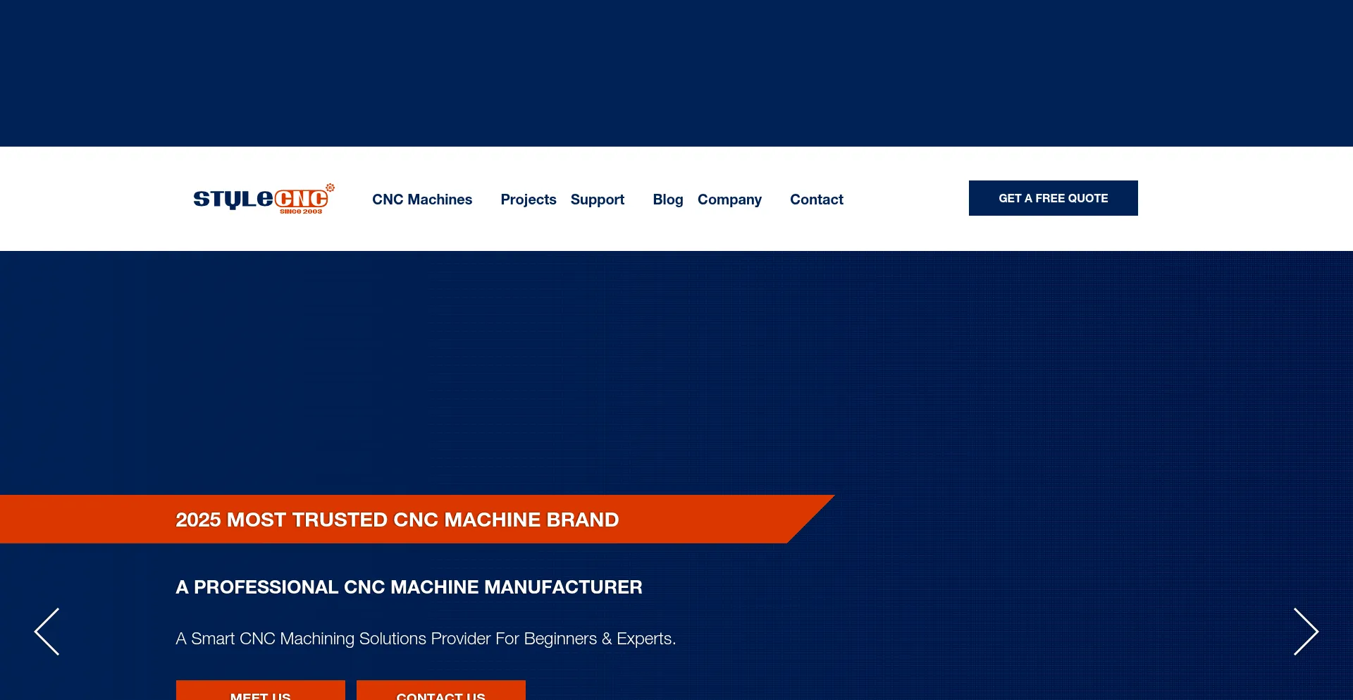 Website screenshot of Stylecnc.com
