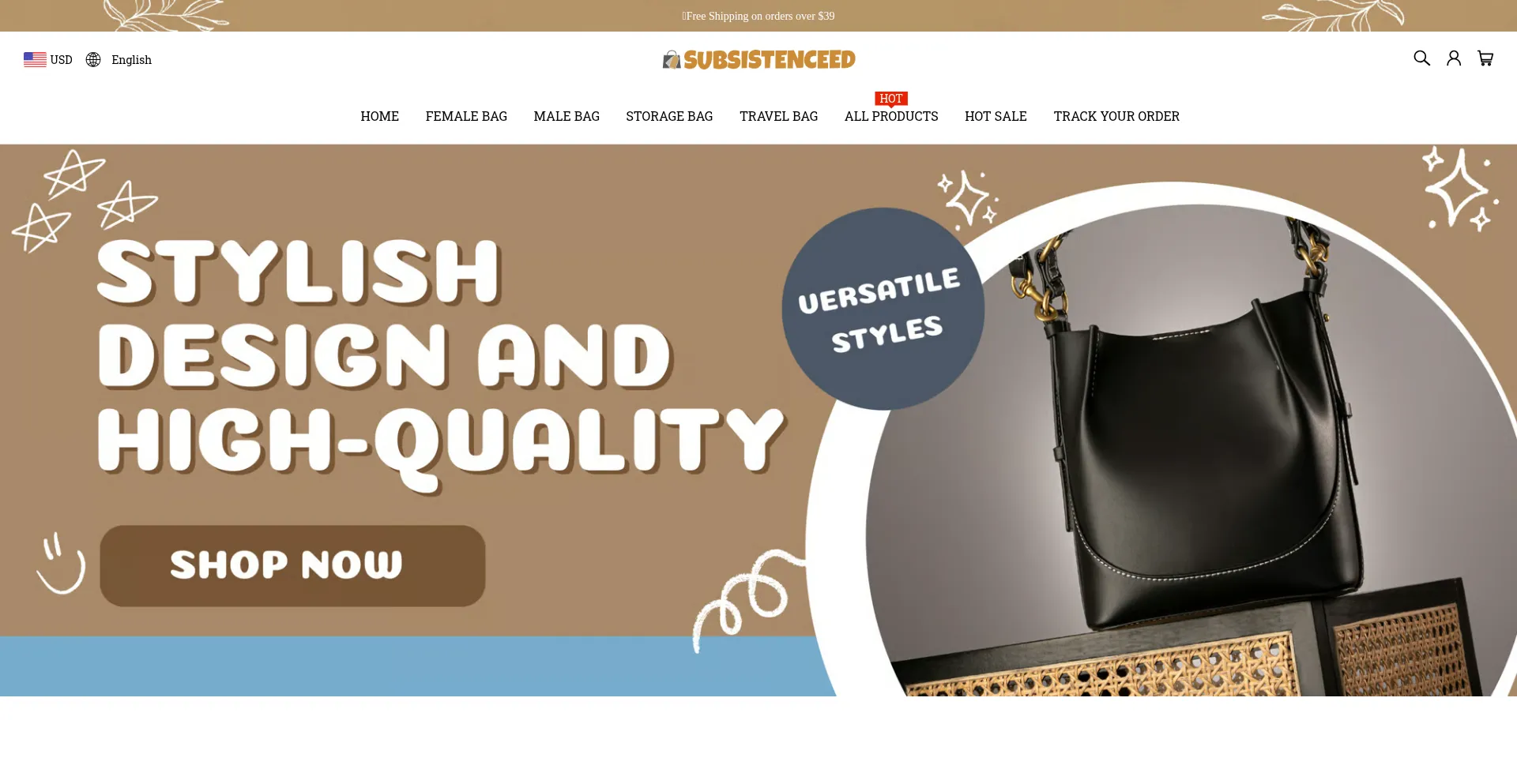 Website screenshot of Subsistenceed.com