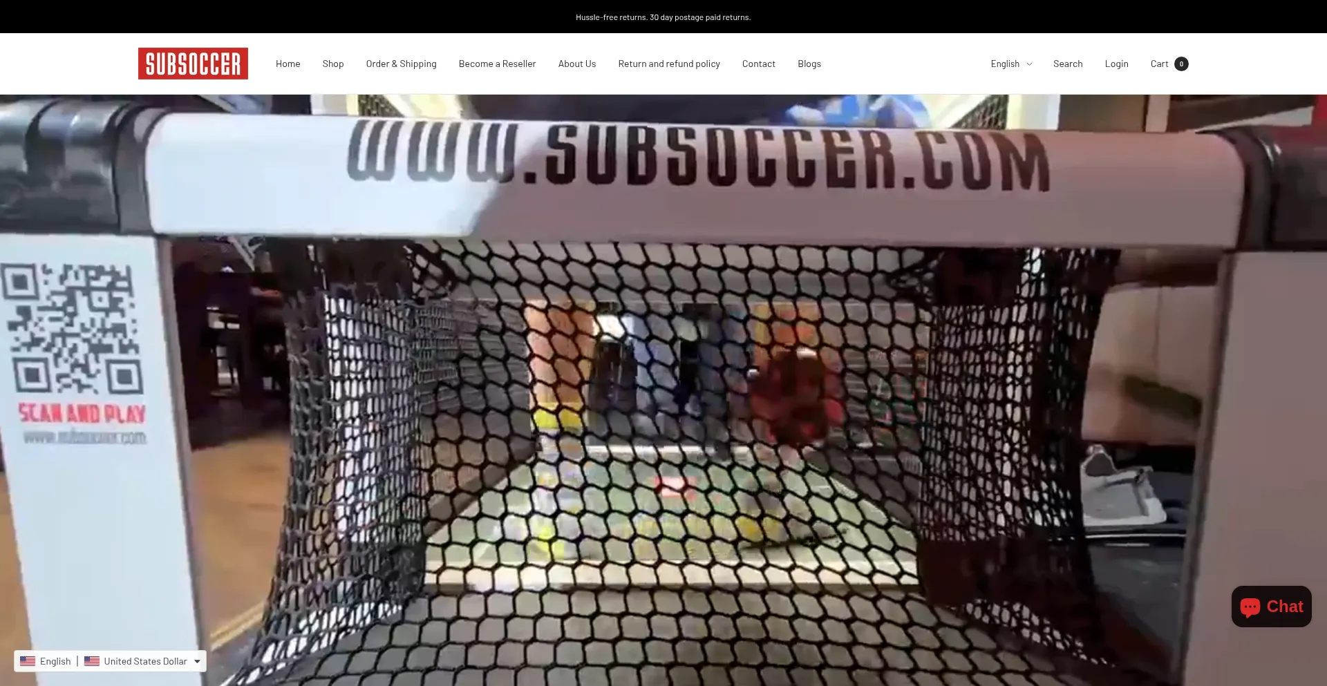 Website screenshot of Subsoccers.com