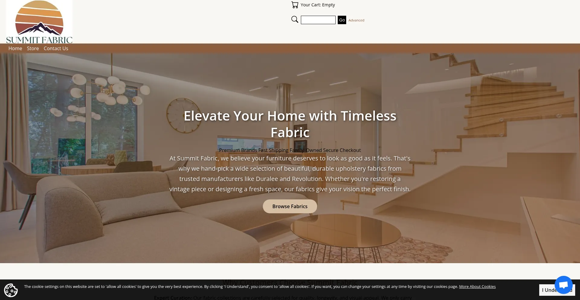 Summitfabric.com Screenshot
