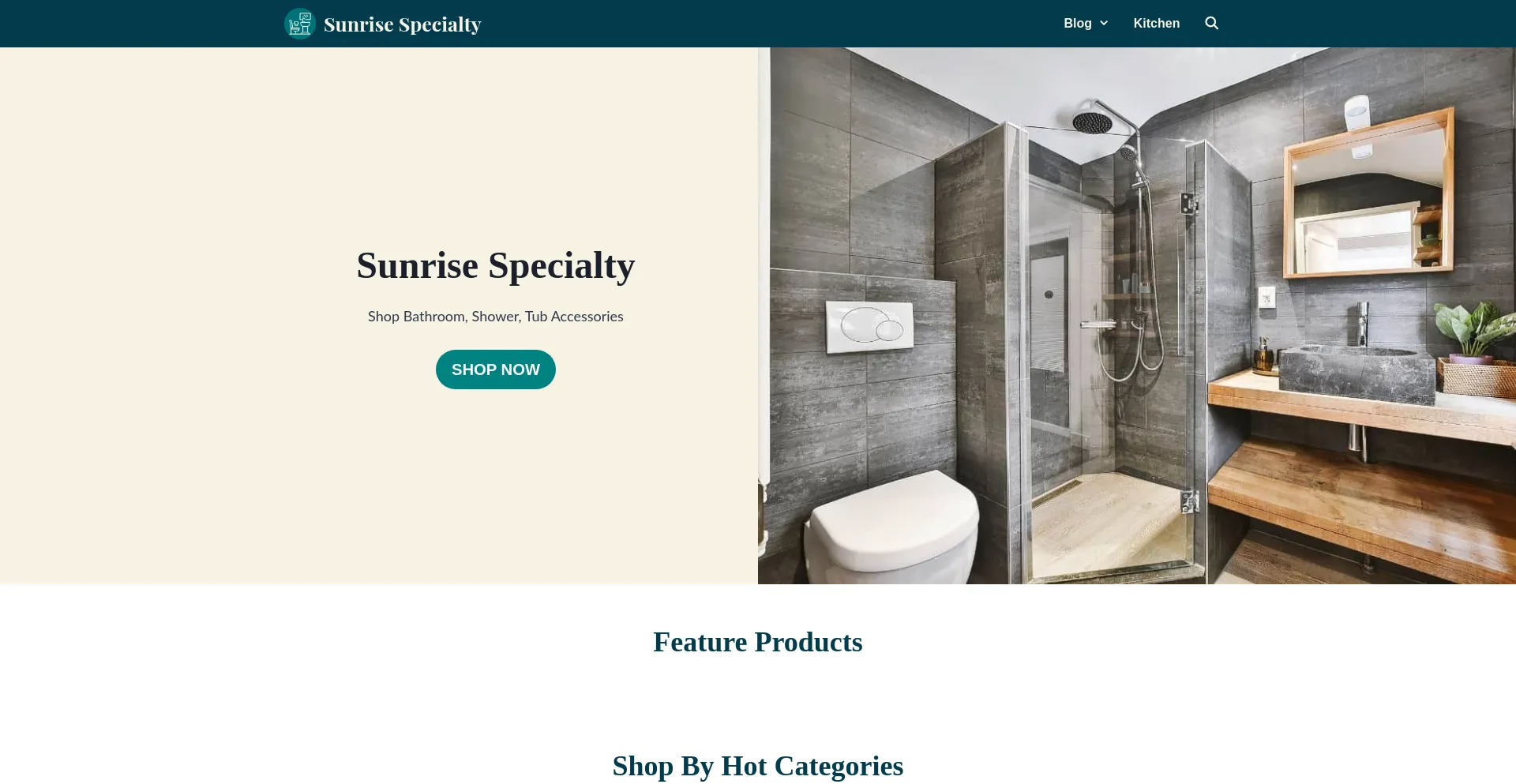 Website screenshot of Sunrisespecialty.com