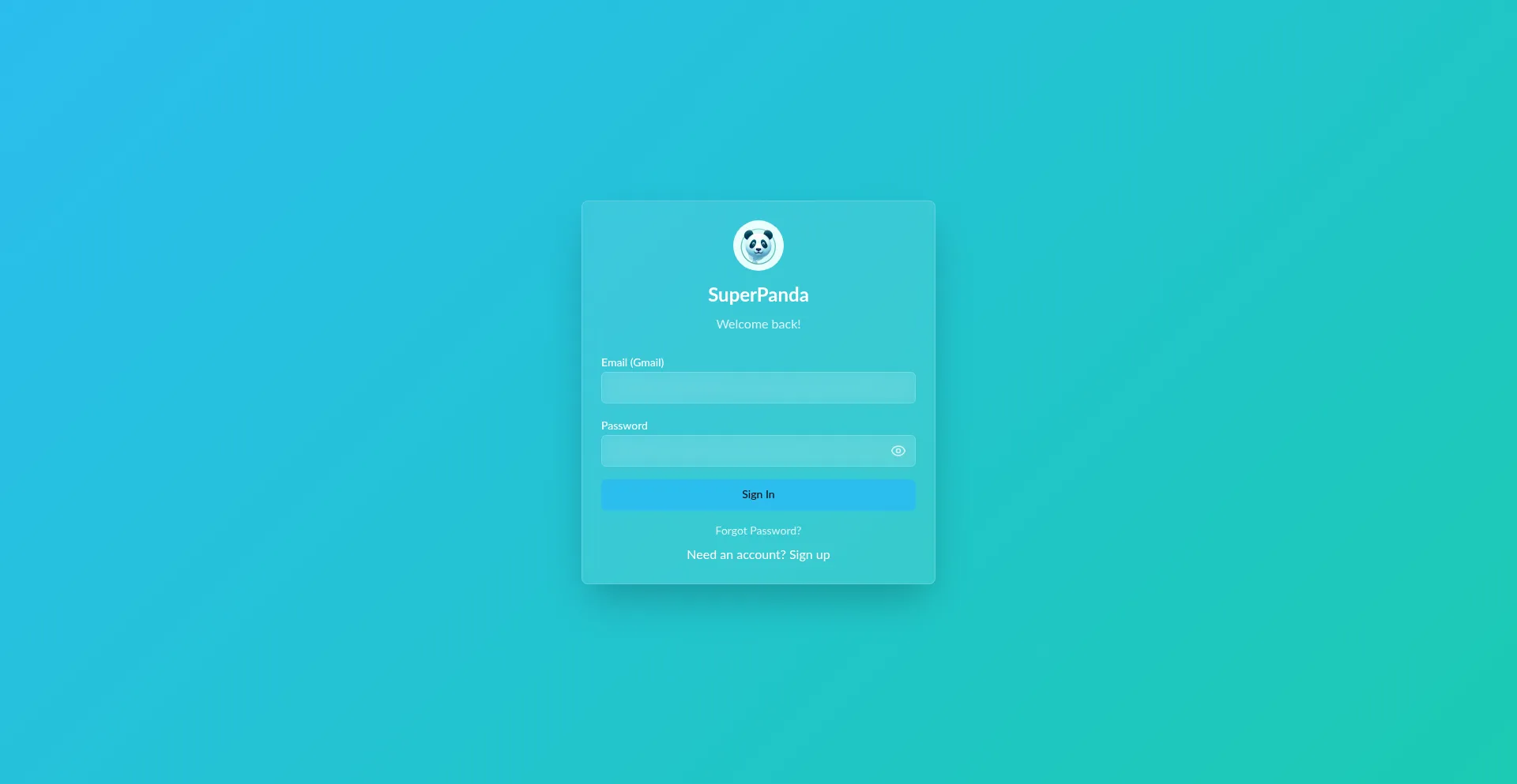 Website screenshot of Superpanda.vip