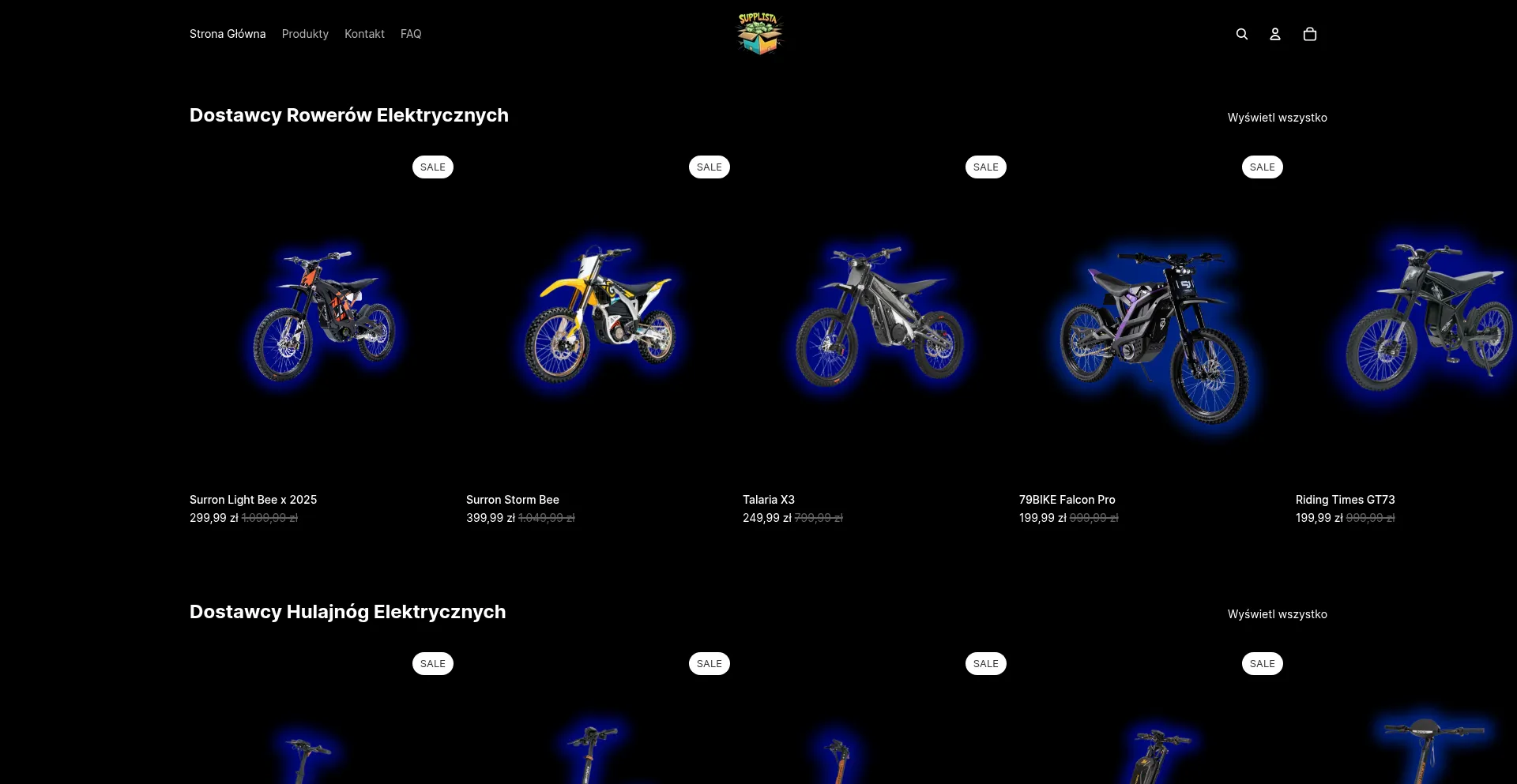 Website screenshot of Supplista.pl