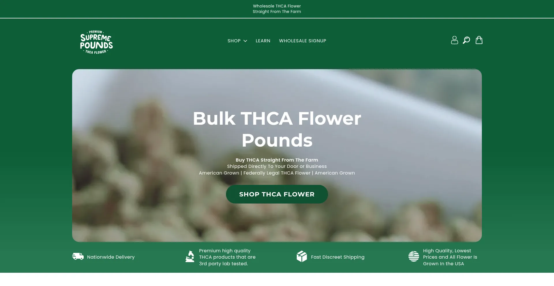 Website screenshot of Supremepounds.com