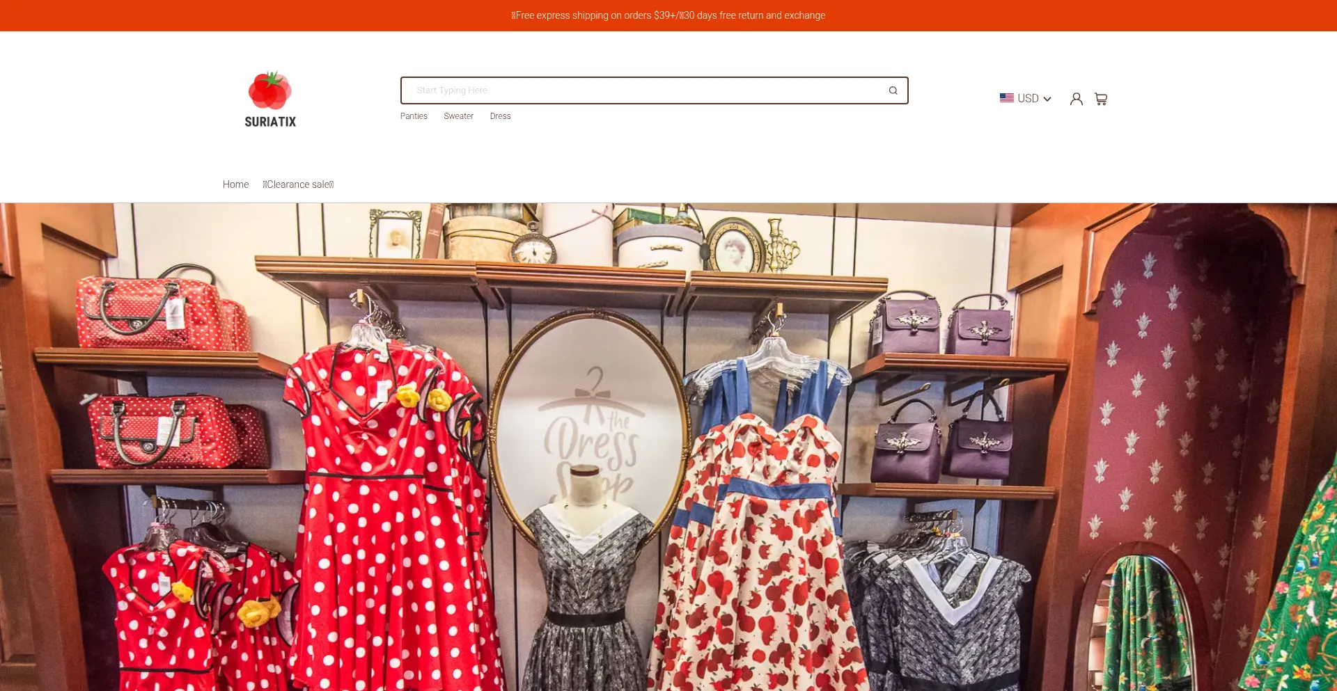 Website screenshot of Suriatix.com