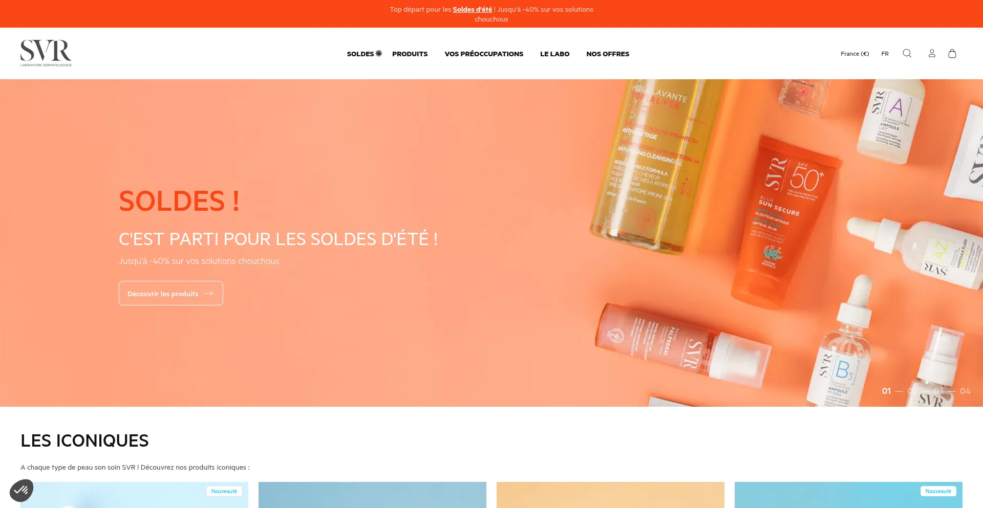 Website screenshot of Svr.com