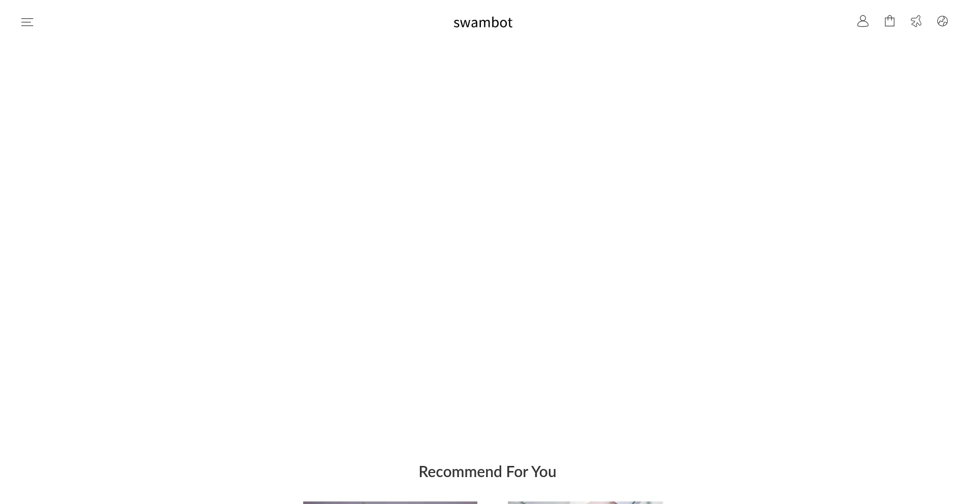 Website screenshot of Swambot.com