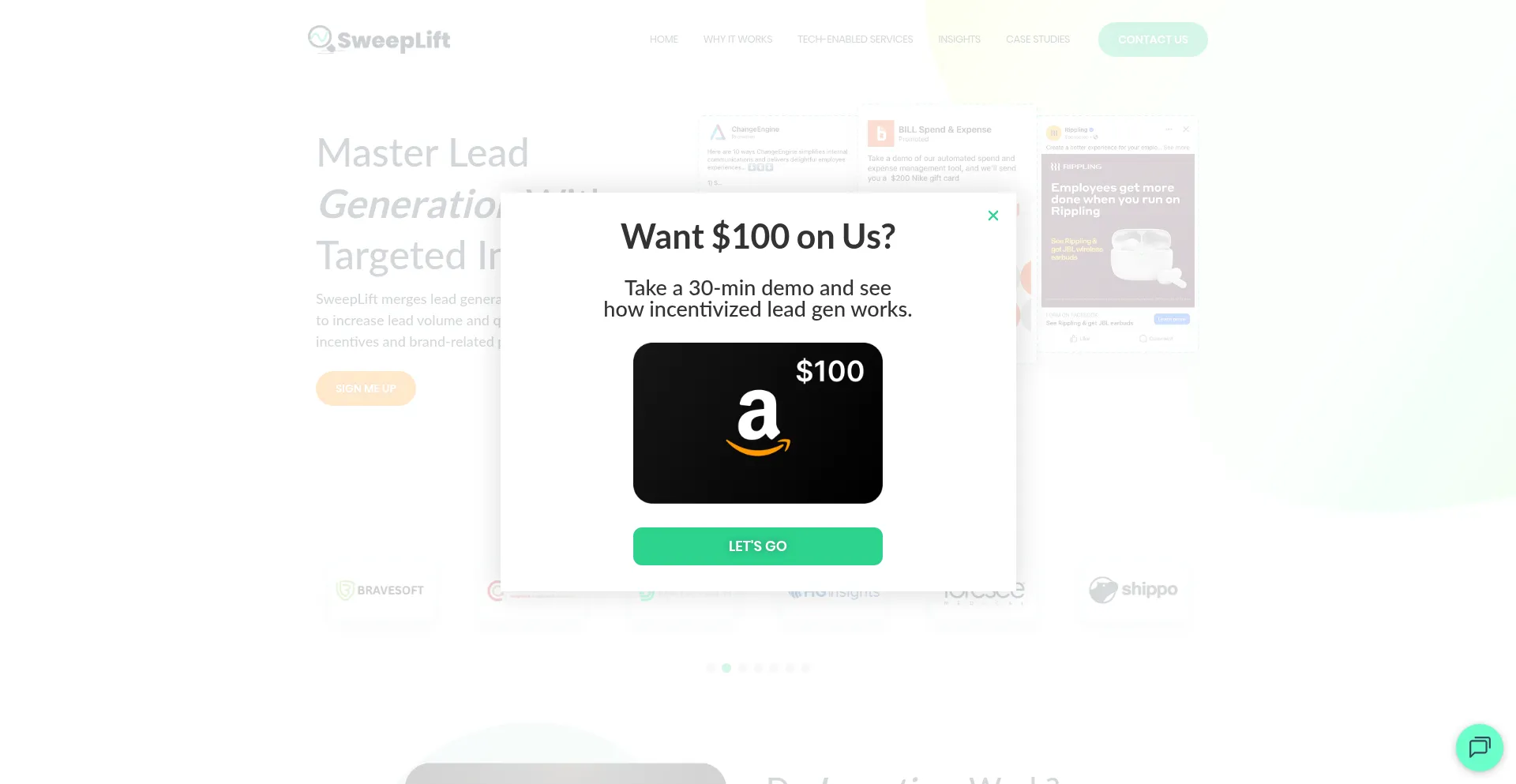 Sweeplift.com Screenshot