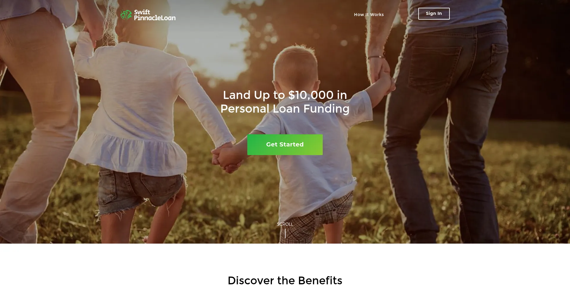 Website screenshot of Swiftpinnacleloan.com