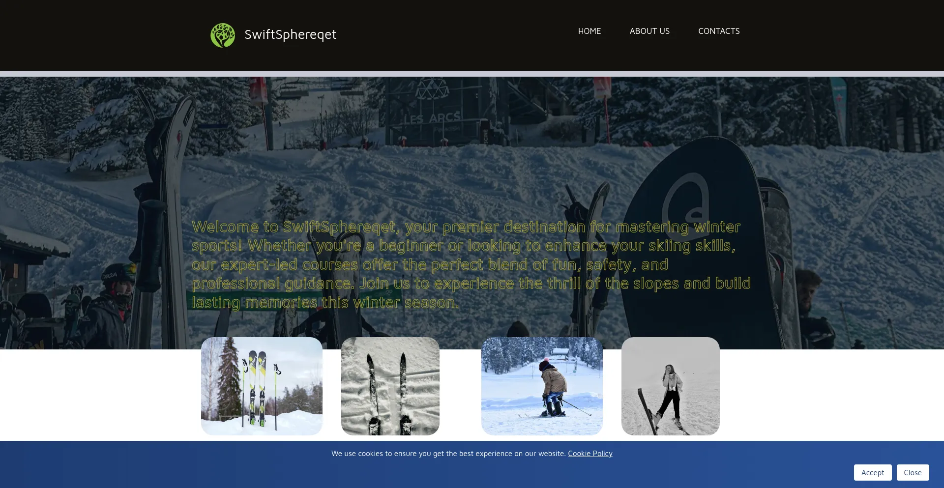 Website screenshot of Swiftsphereqet.com