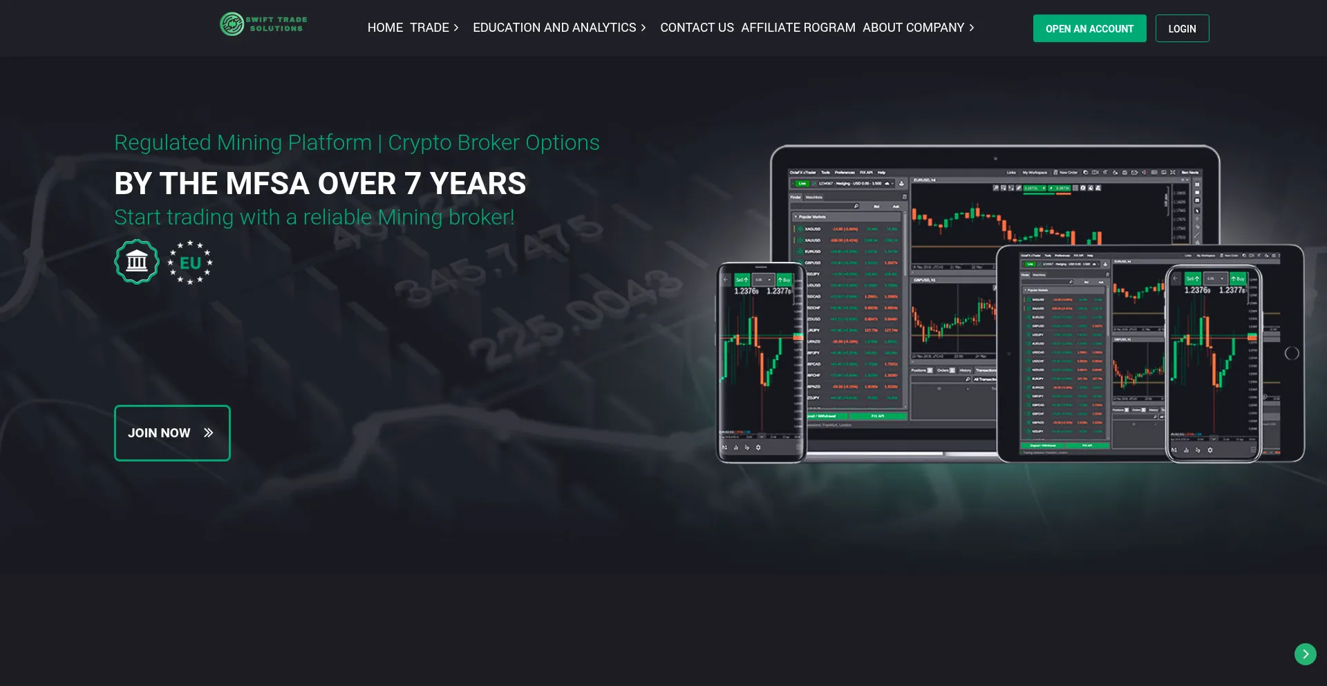 Website screenshot of Swifttradesnol.online