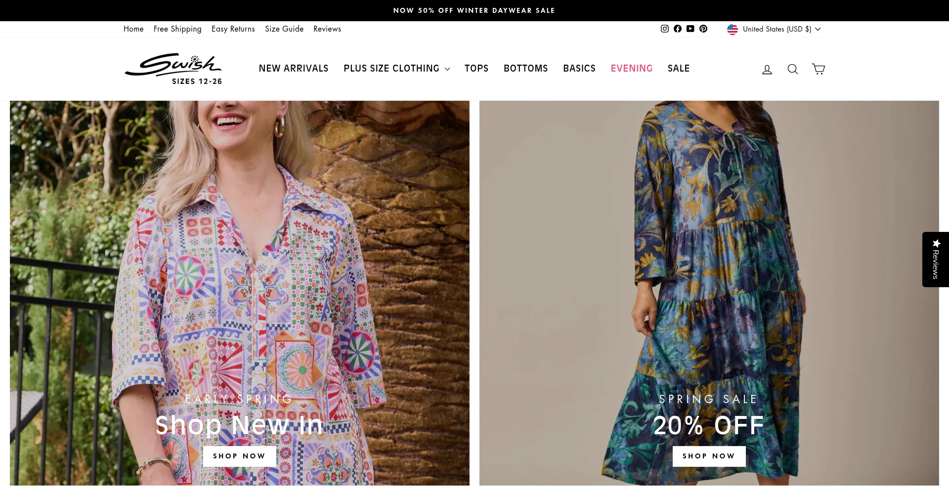 Website screenshot of Swishfashion.com