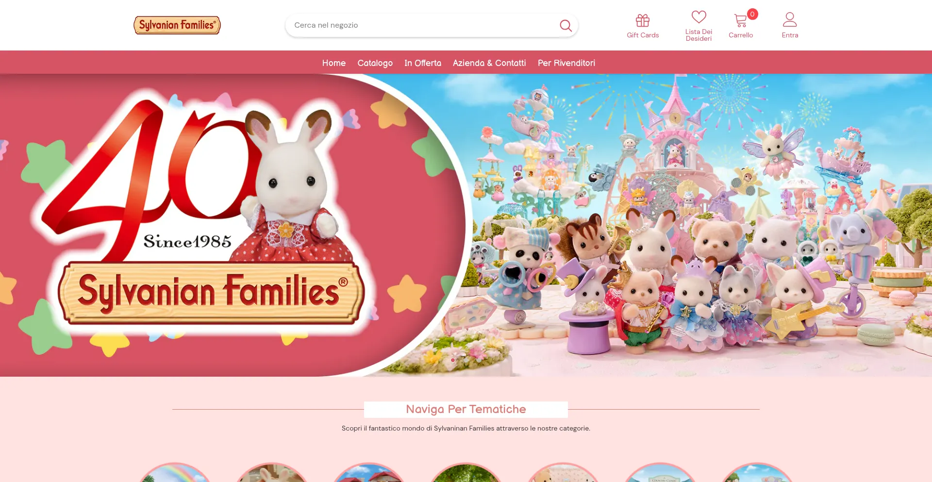 Website screenshot of Sylvanian-shop.it