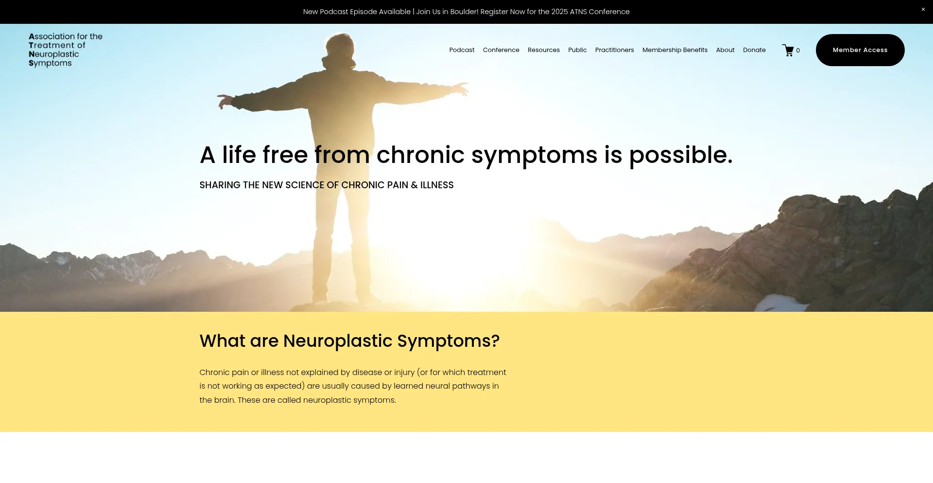 Website screenshot of Symptomatic.me