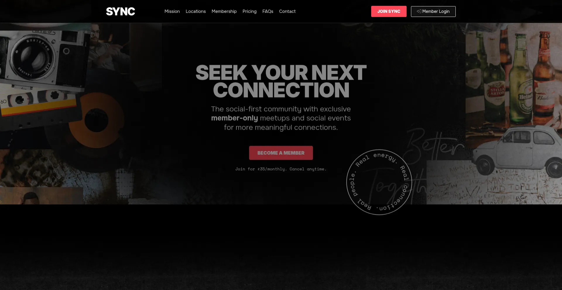 Website screenshot of Syncconnects.com