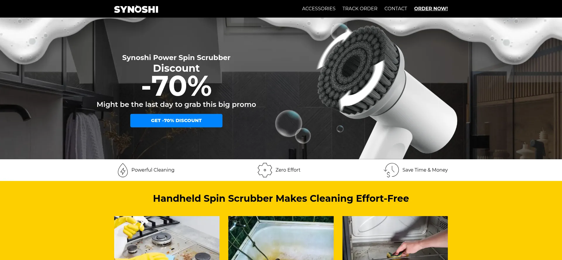 Website screenshot of Synoshi.com