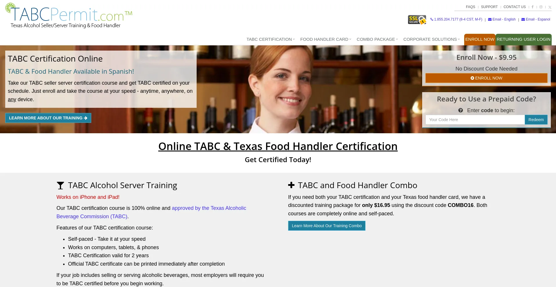 Website screenshot of Tabcpermit.com