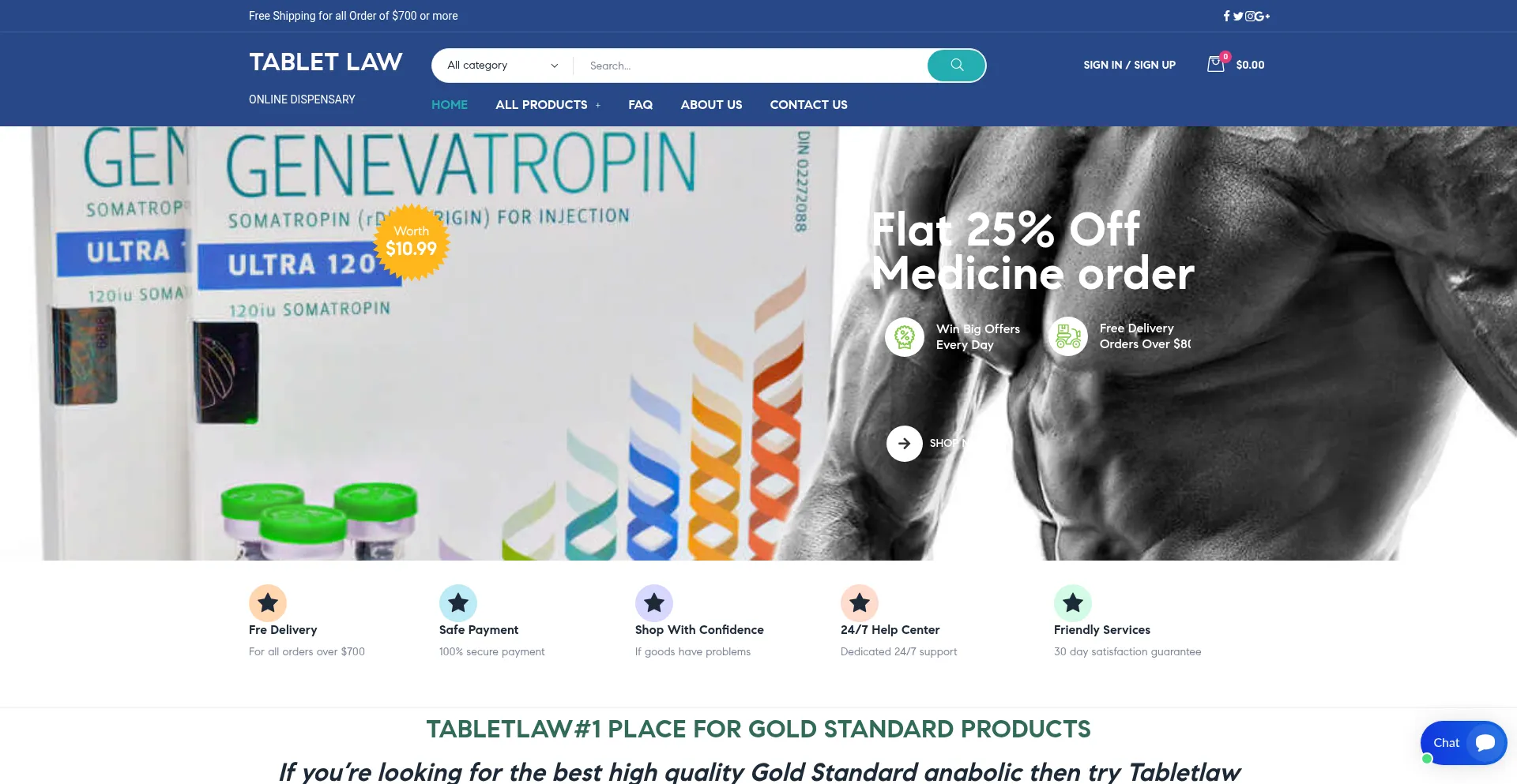 Website screenshot of Tabletlaw.com