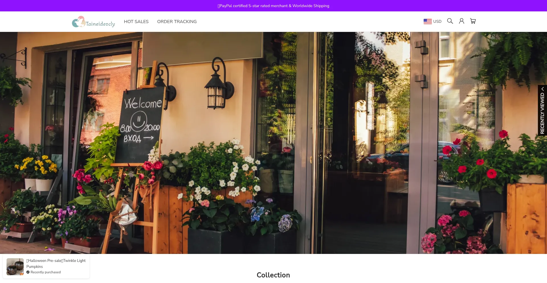 Website screenshot of Taineideocly.com