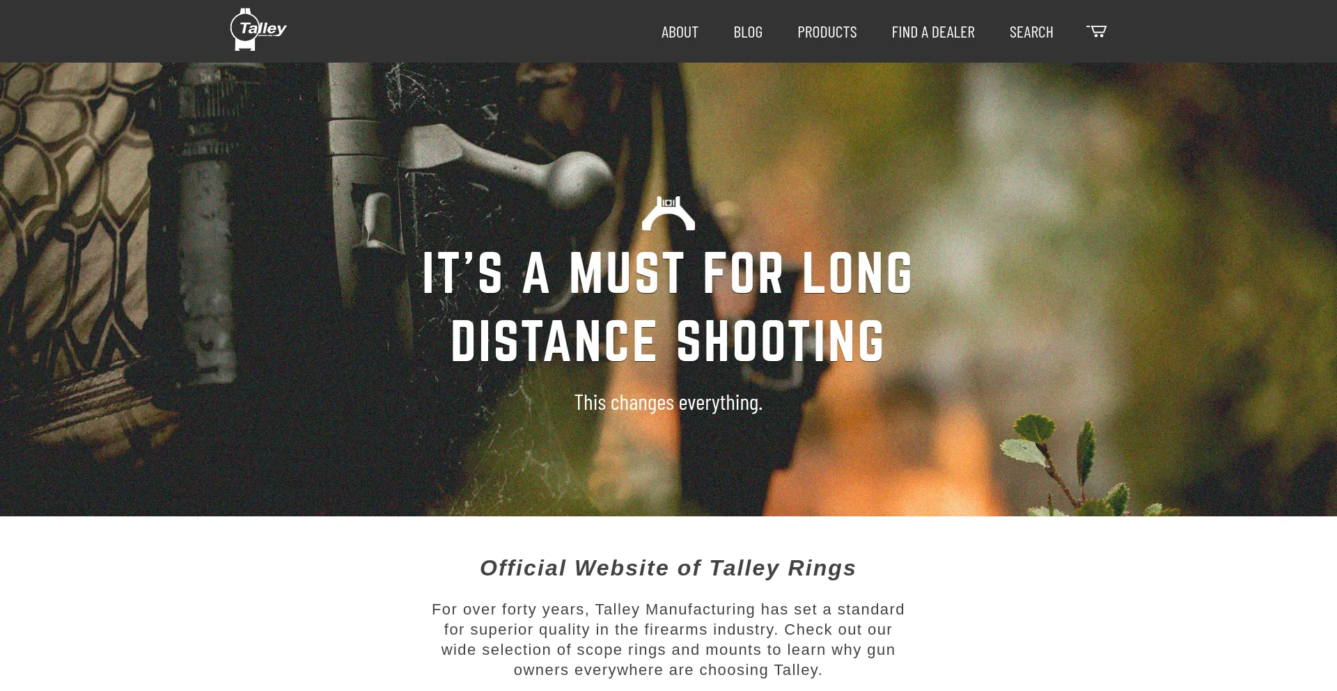 Website screenshot of Talleymanufacturing.com