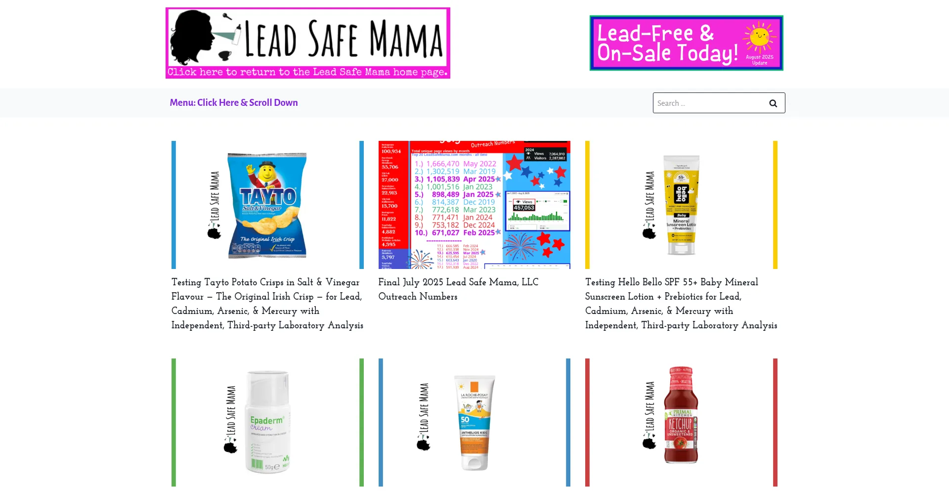 Website screenshot of Tamararubin.com
