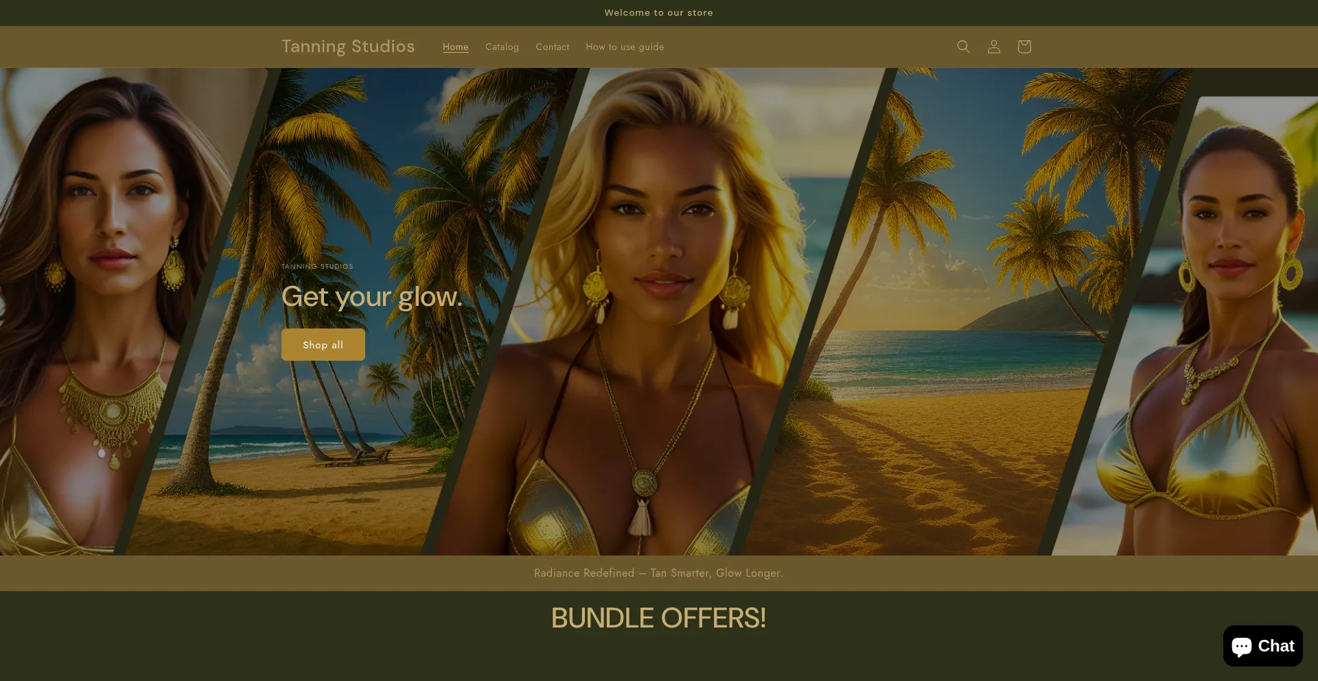 Website screenshot of Tanning-studio.co.uk