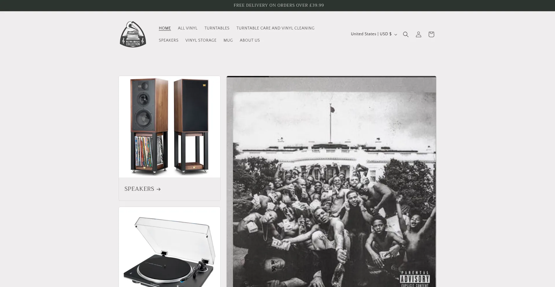 Website screenshot of Tarityvinyl.com