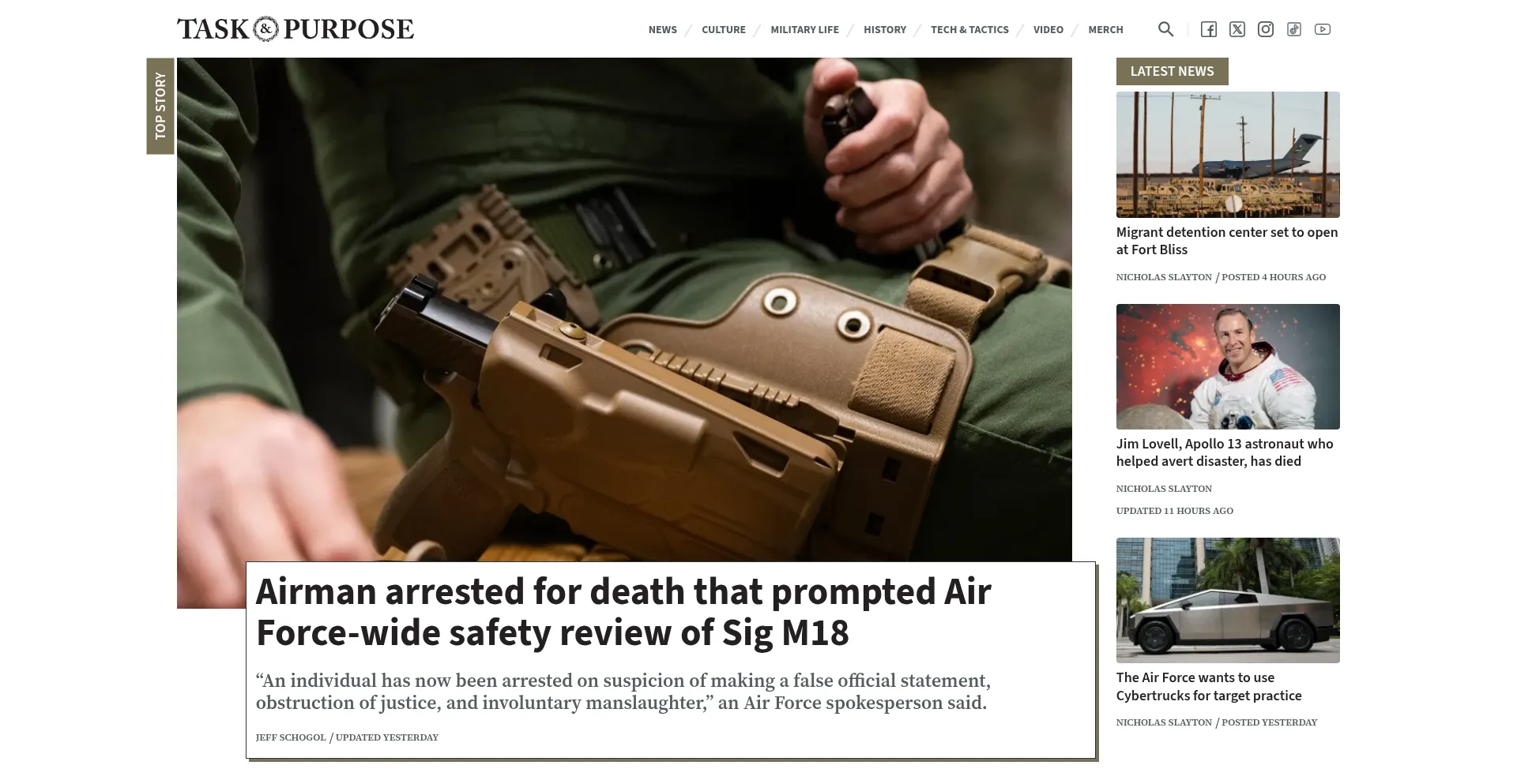Website screenshot of Taskandpurpose.com