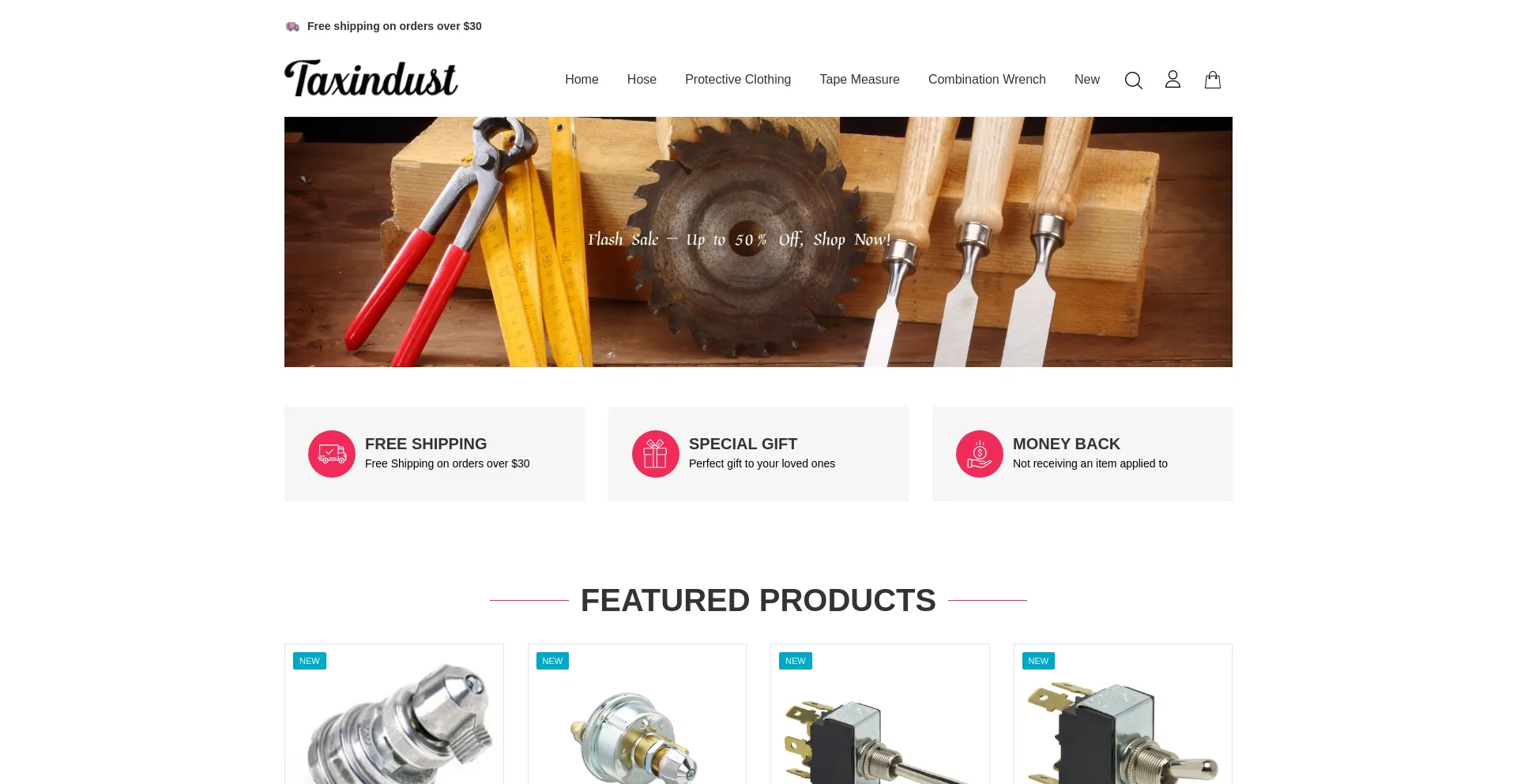 Website screenshot of Taxindust.com
