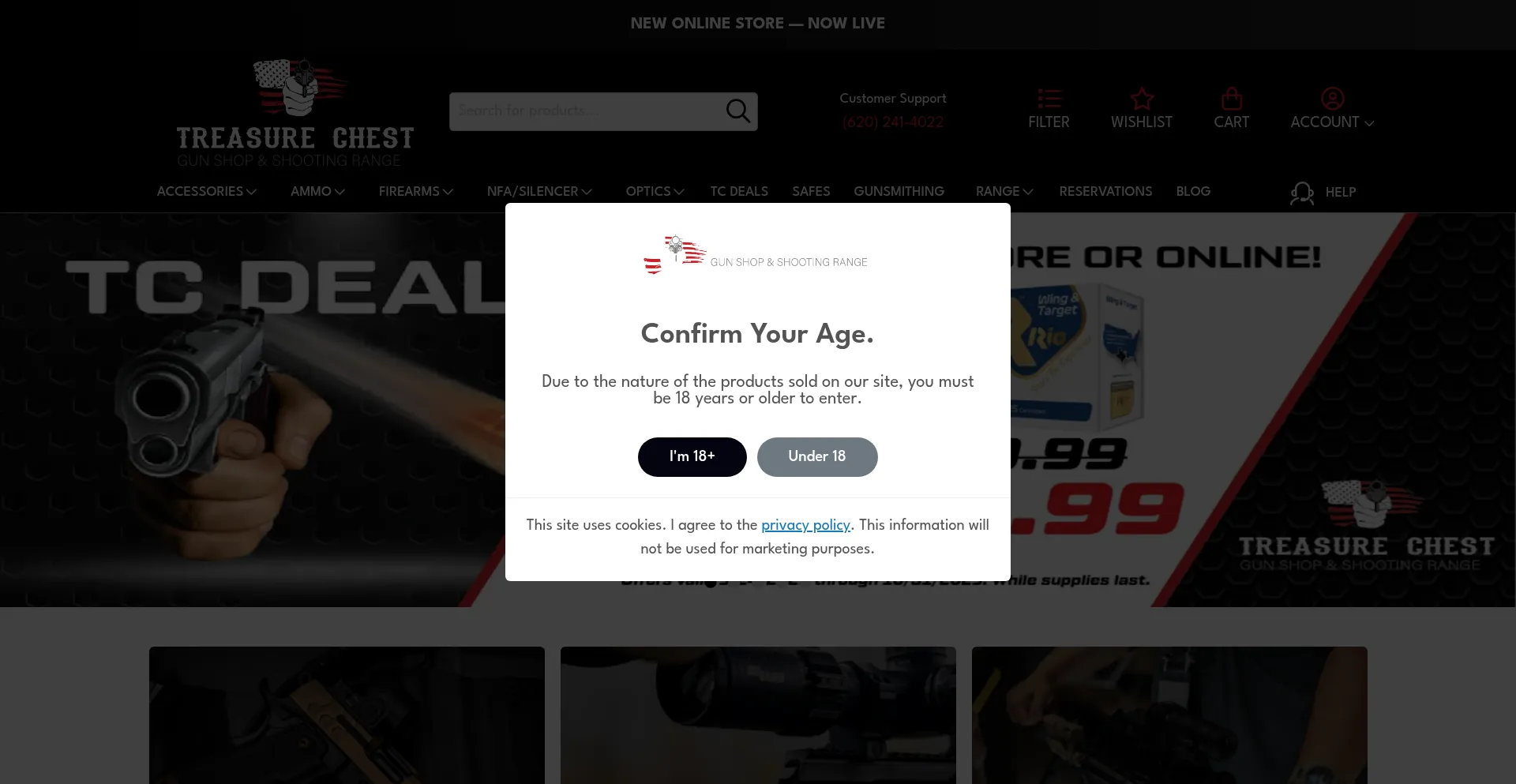 Tcguns.com Screenshot