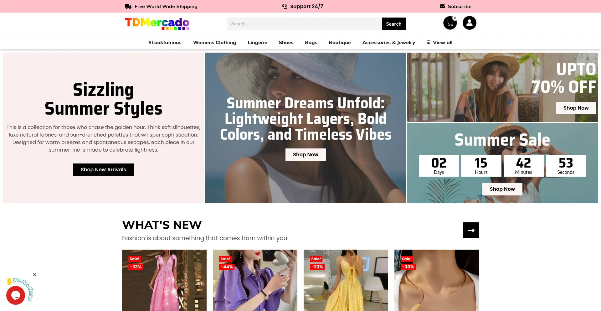 Website screenshot of Tdmercado.com