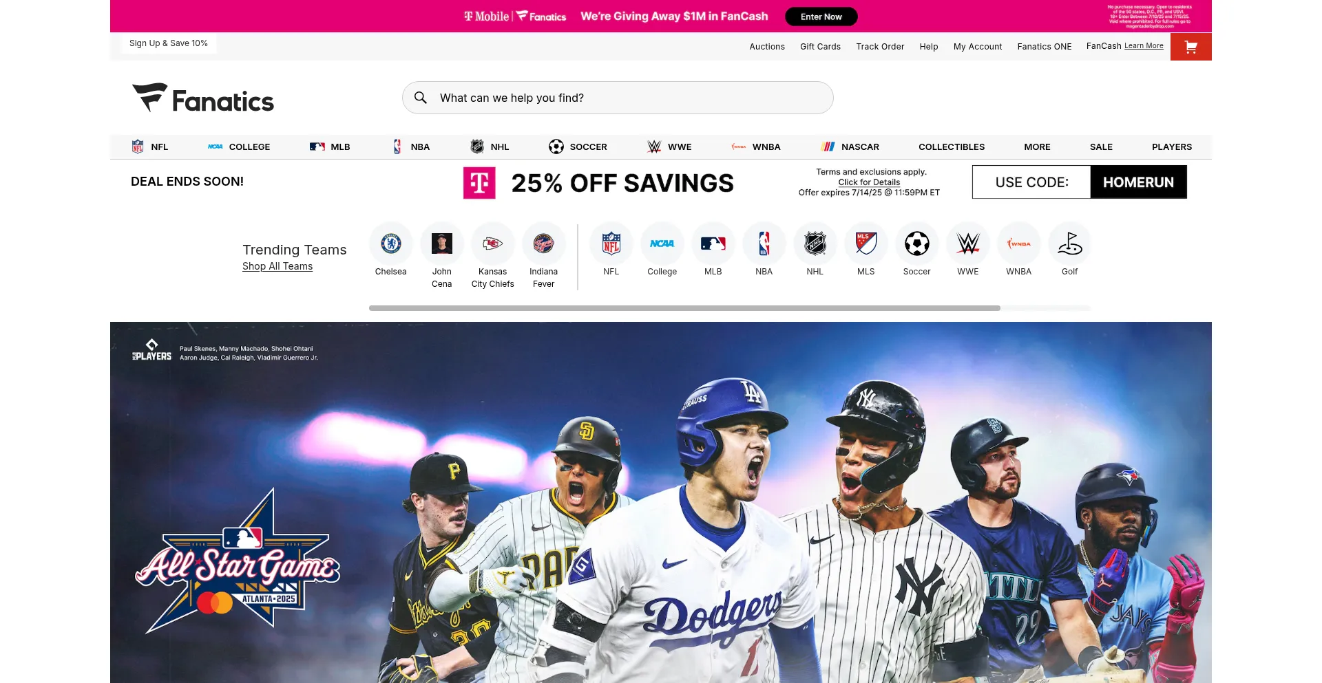 Website screenshot of Teamstore.com