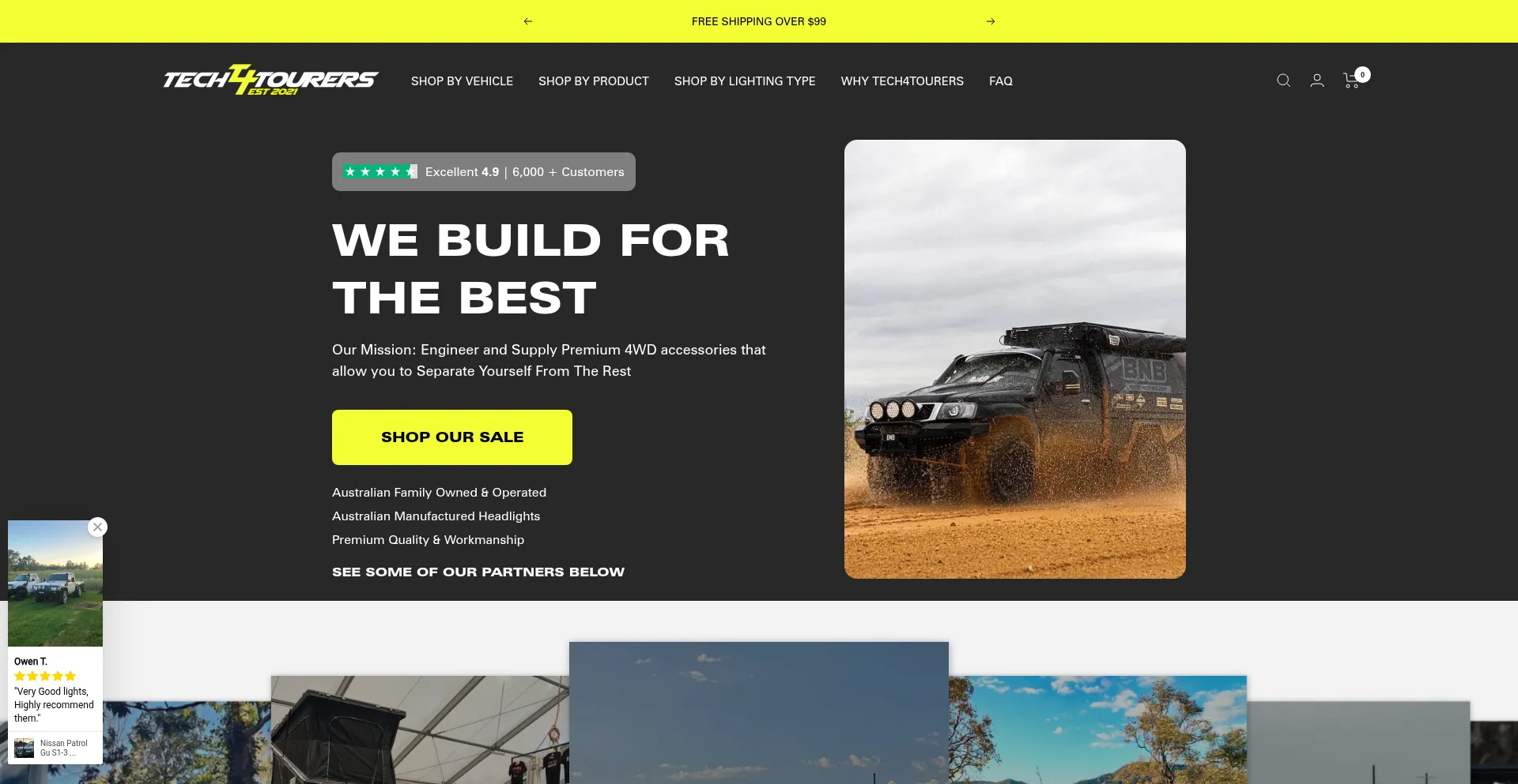 Website screenshot of Tech4tourers.com.au