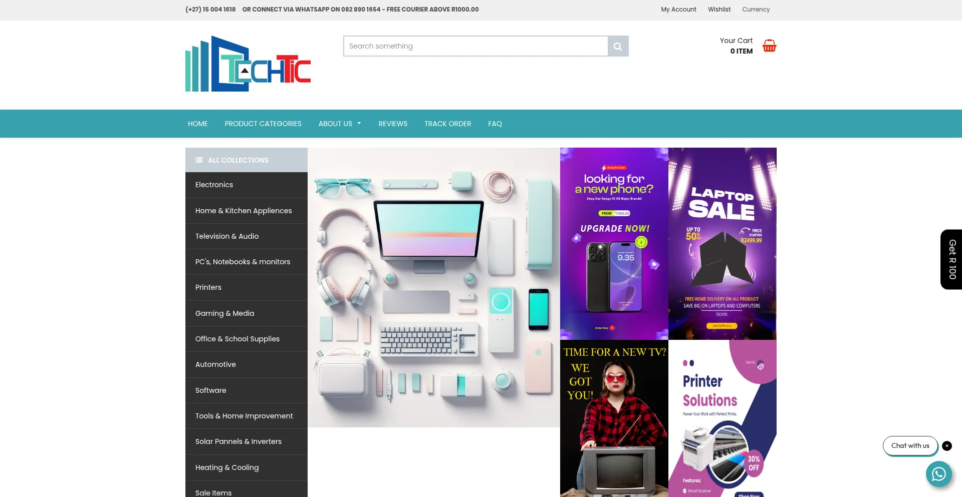 Website screenshot of Techtic.co.za