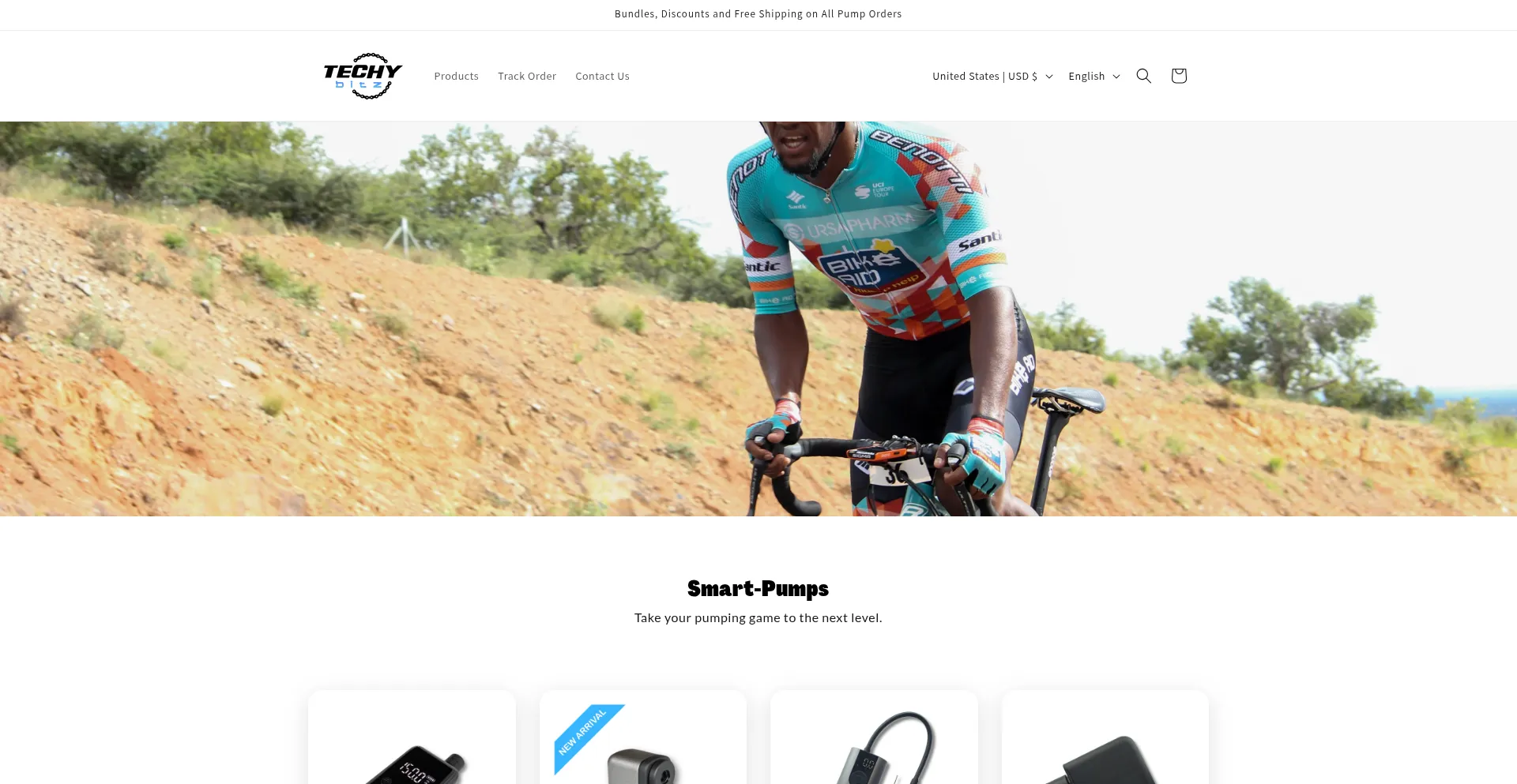 Website screenshot of Techybitz.com