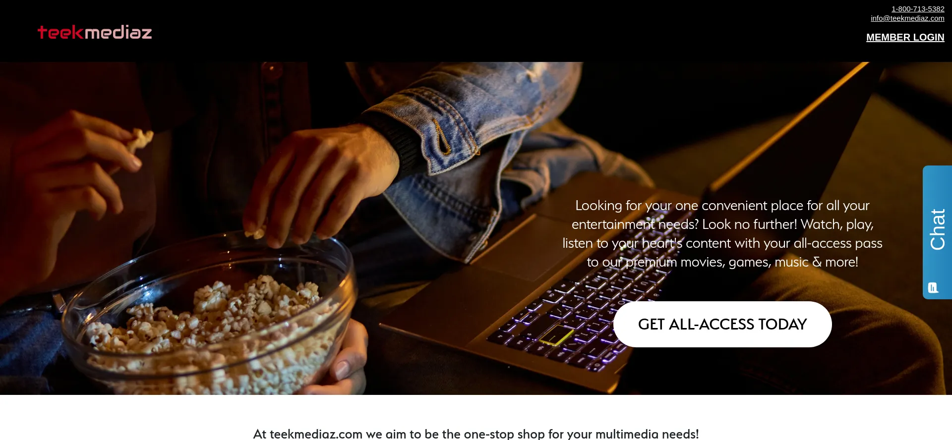 Website screenshot of Teekmediaz.com