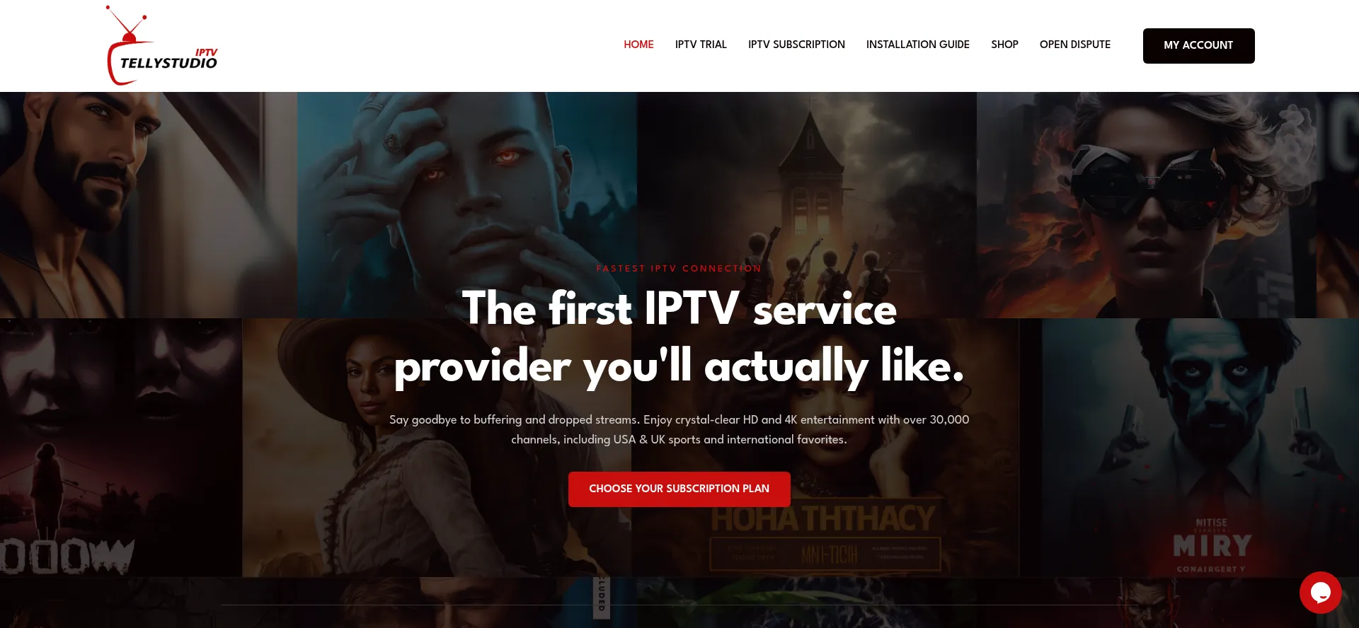 Website screenshot of Tellystudio.com