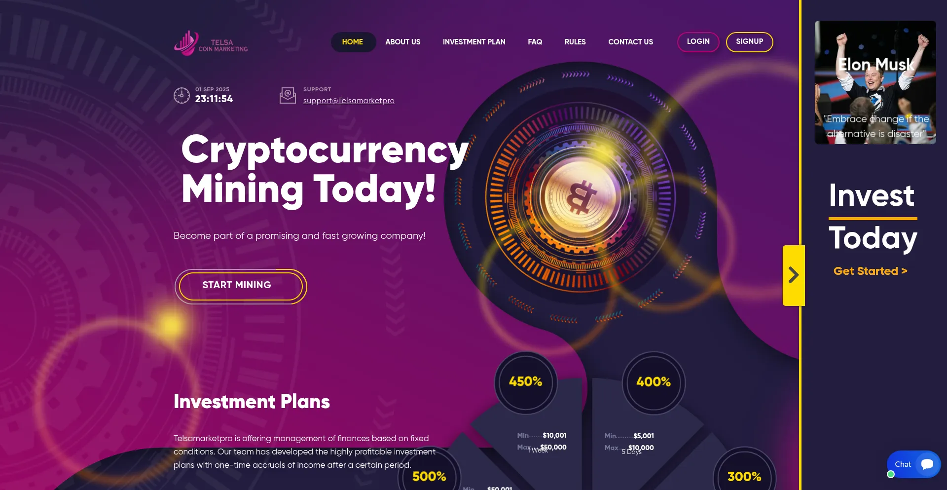 Website screenshot of Telsamarketpro.com