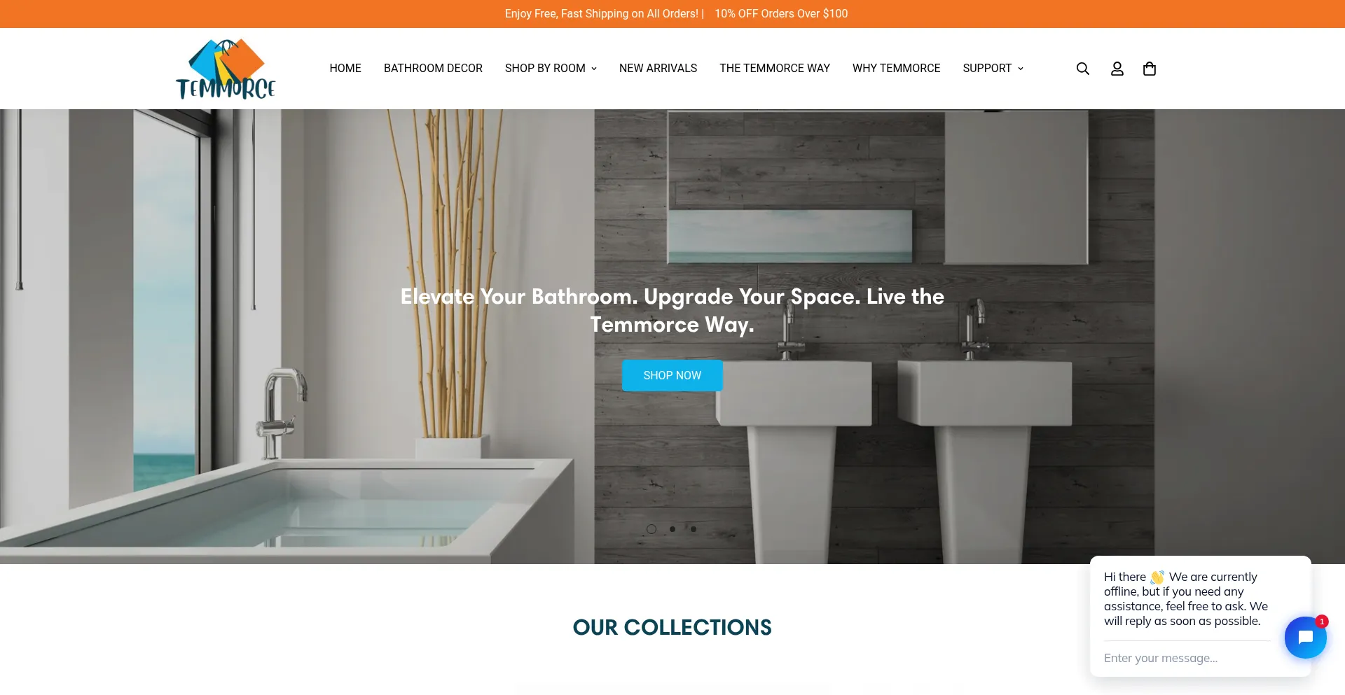 Website screenshot of Temmorce.com