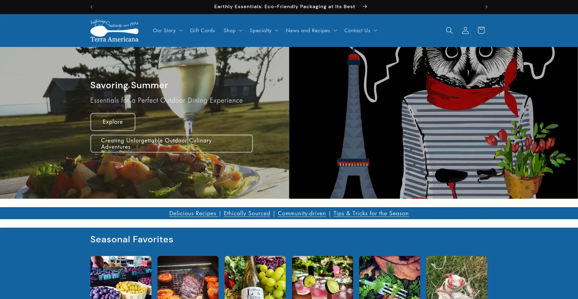 Website screenshot of Terra-americana.com