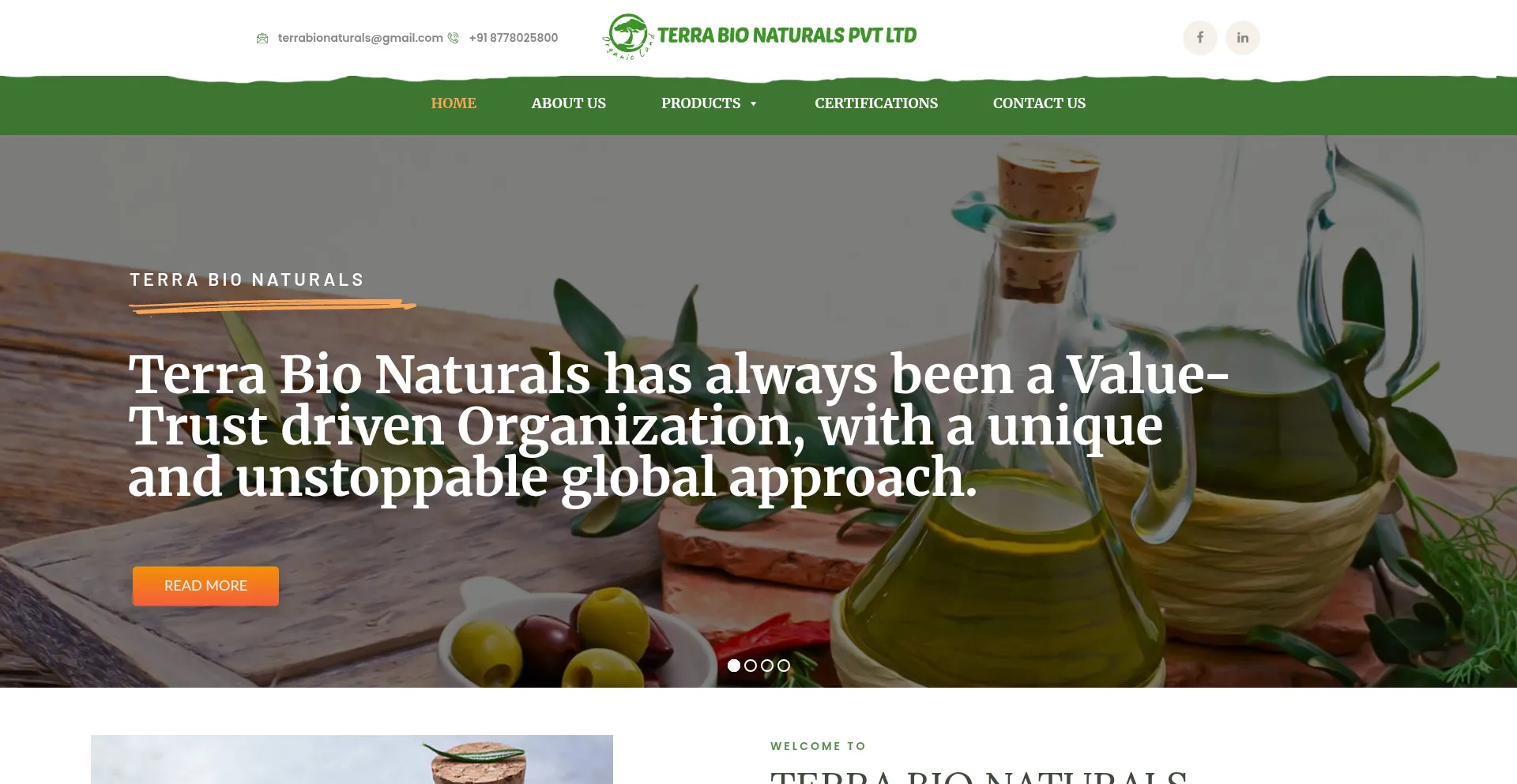 Terrabionaturals.com Screenshot