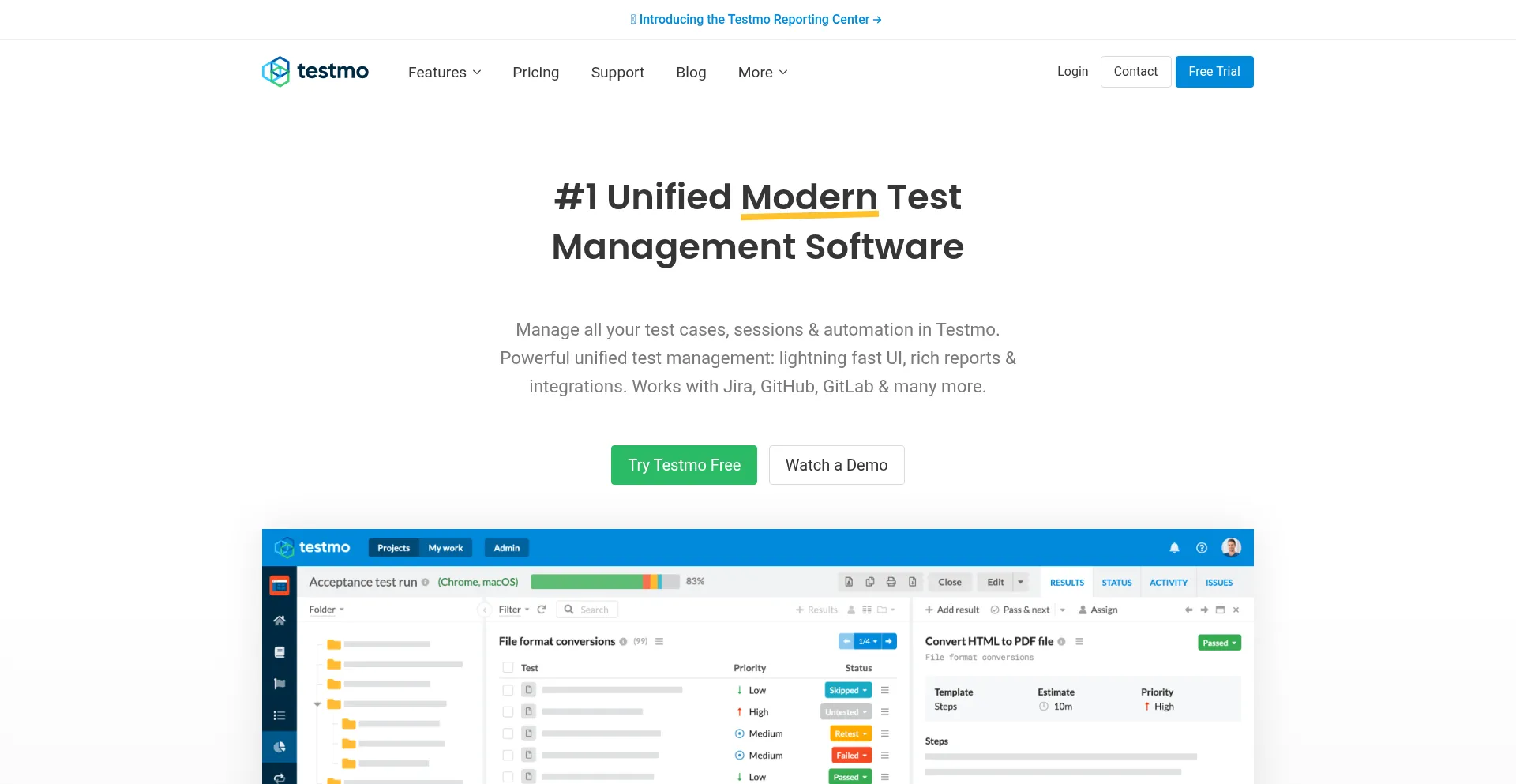 Testmo.com Screenshot