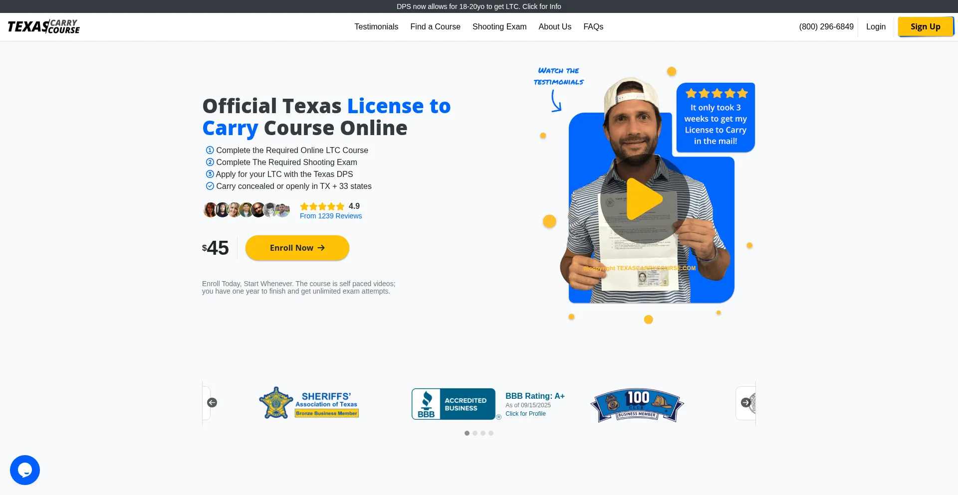 Ist Texascarrycourse.com sicher und vertrauenswürdig?