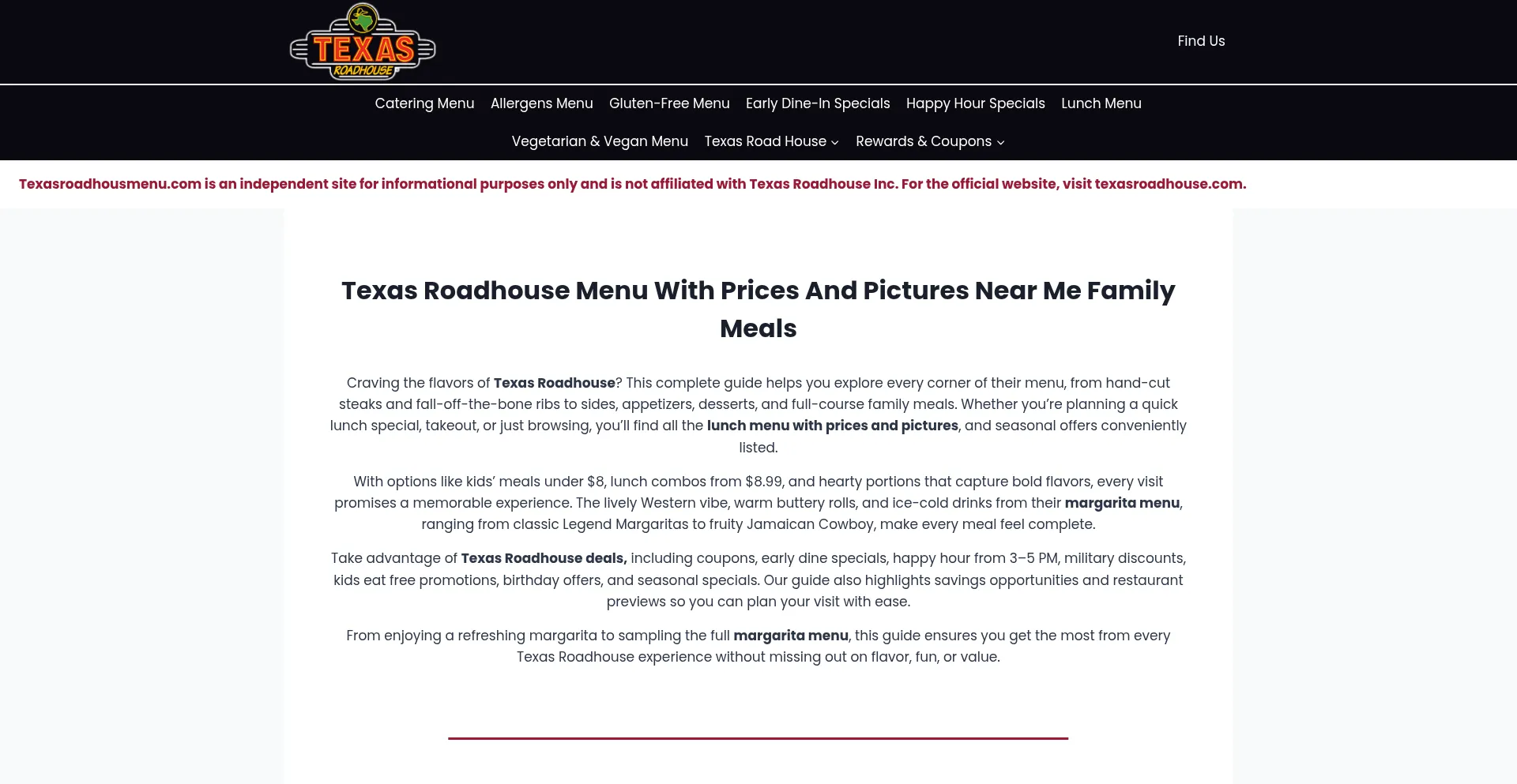 Texasroadhousmenu.com