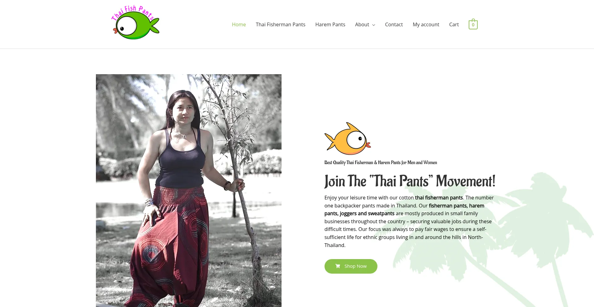 Website screenshot of Thai-pants.com