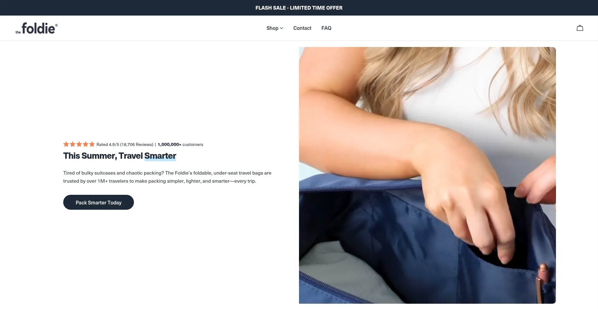 Website screenshot of The-foldie.com.au
