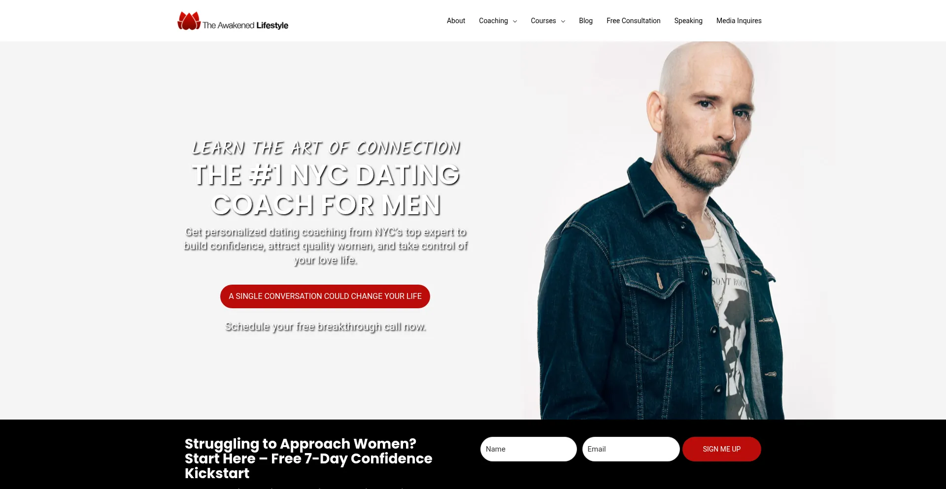 Website screenshot of Theawakenedlifestyle.com