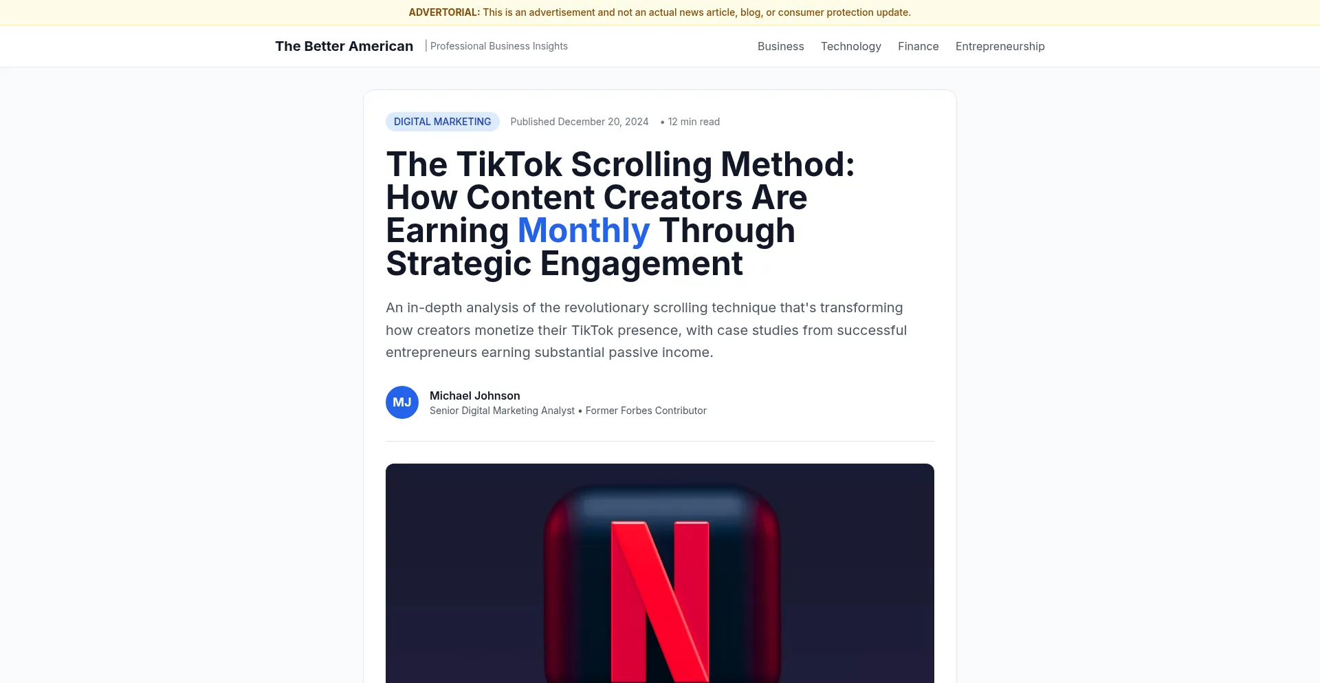 Thebetteramerican.com Screenshot
